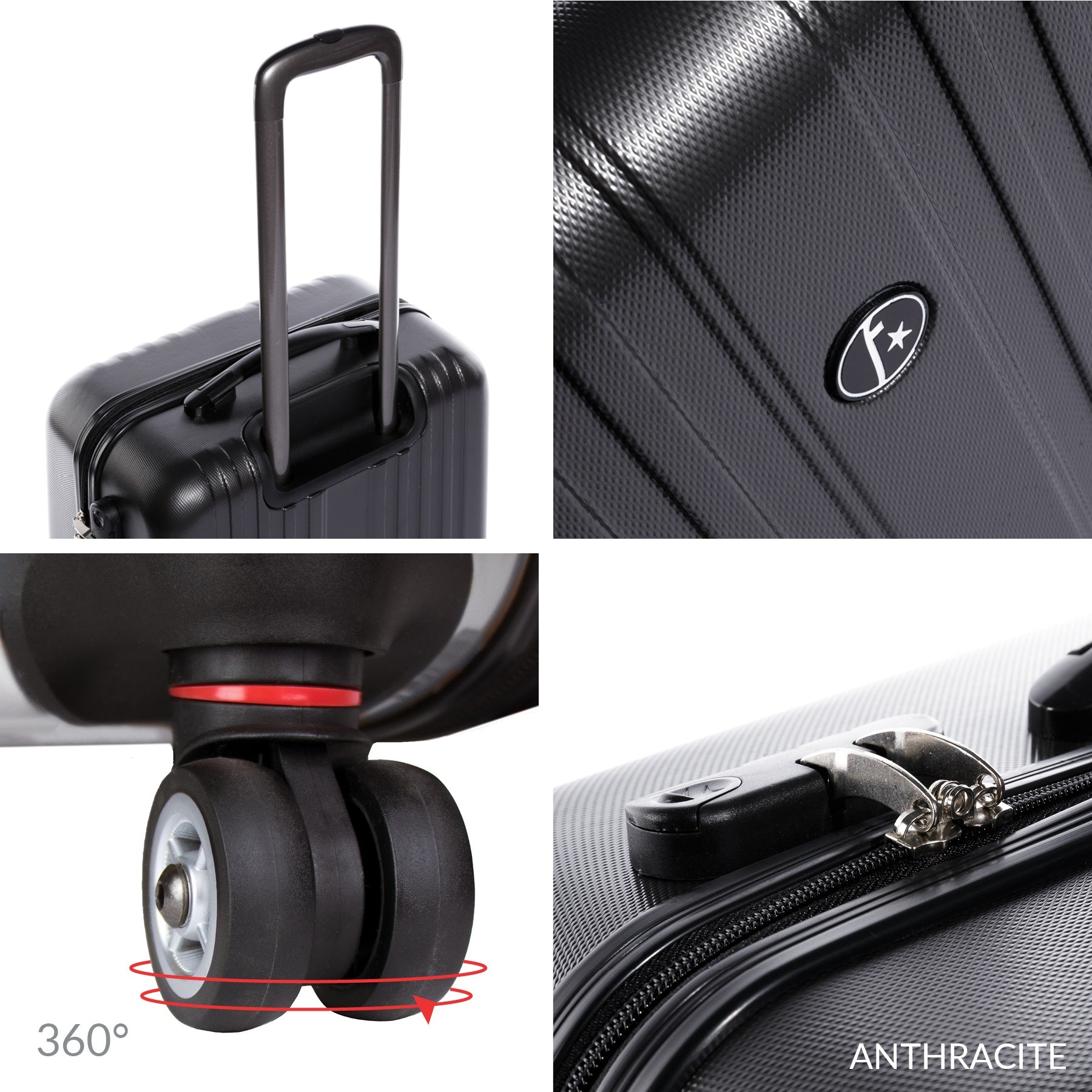 nee-de-carry-on handgepäck xb07 FERGÉ ABS TOULOUSE burgundy 17767