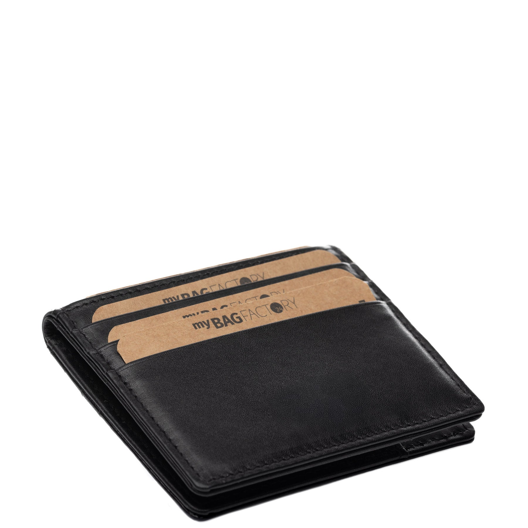 FERGÉ Kartenetui Leder BLAISE braun hellbraun schwarz 48411