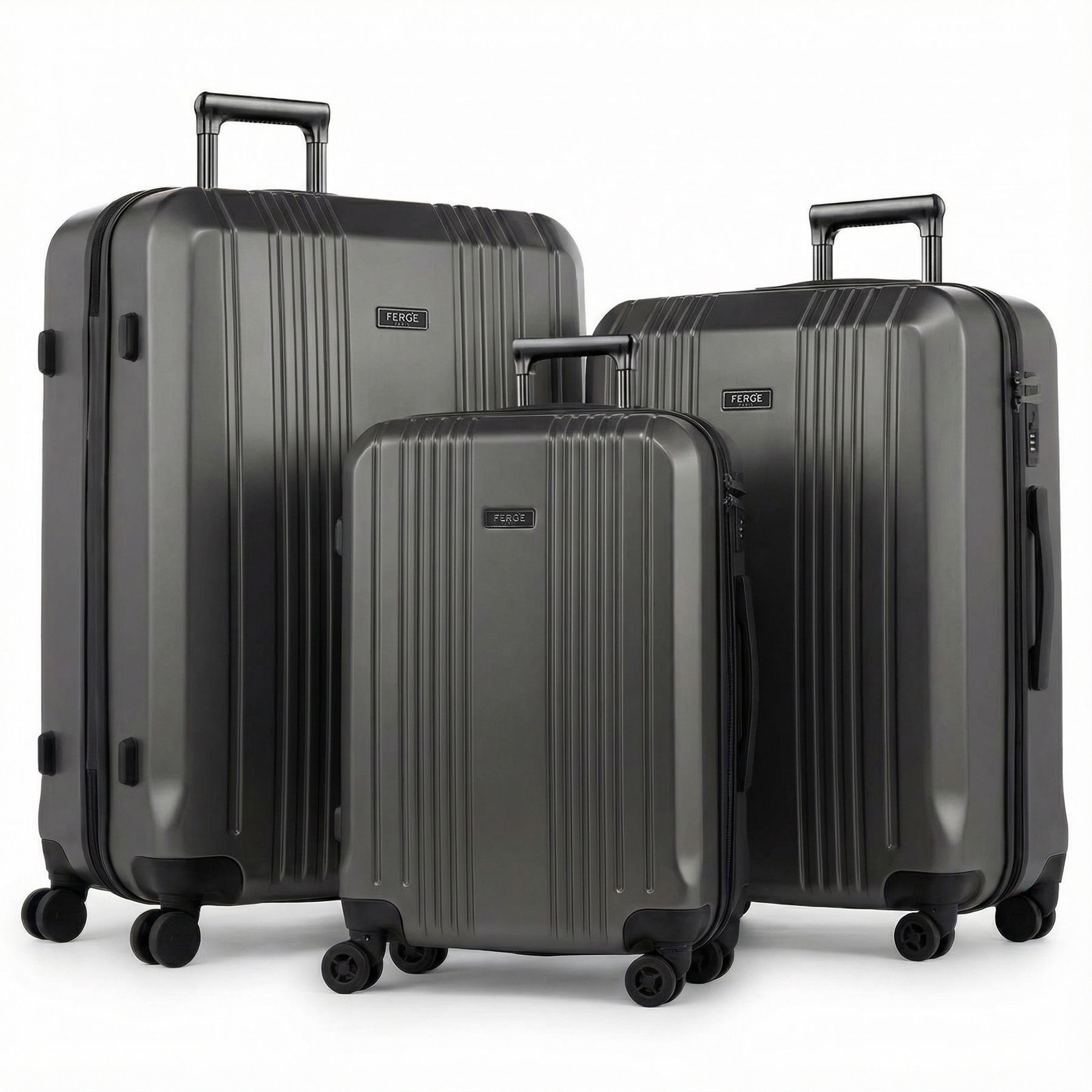 FERGÉ Kofferset 3-teilig ABS CANNES 3er Trolley Set Hartschale