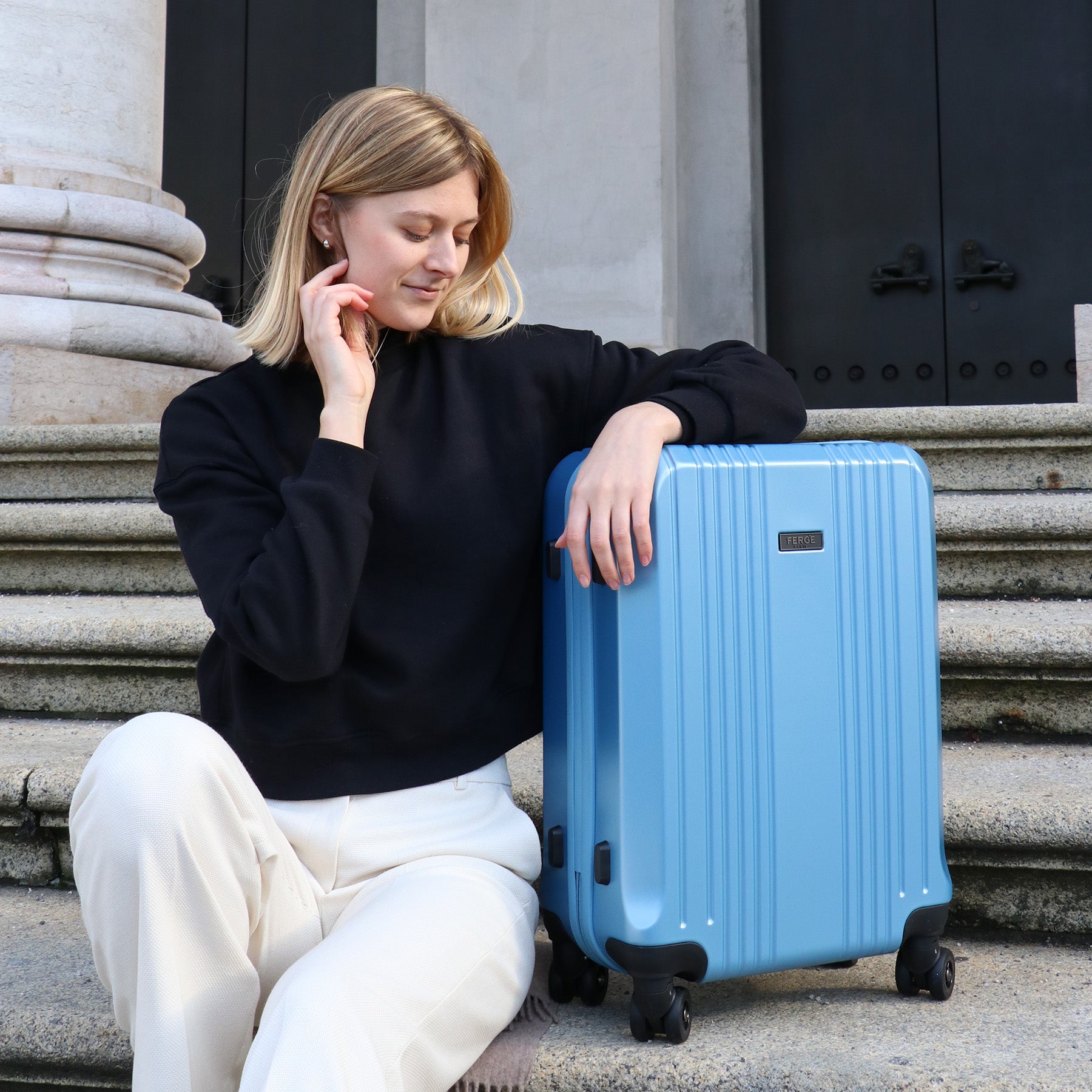 FERGÉ Kofferset 3-teilig ABS CANNES 3er Trolley Set Hartschale 47606