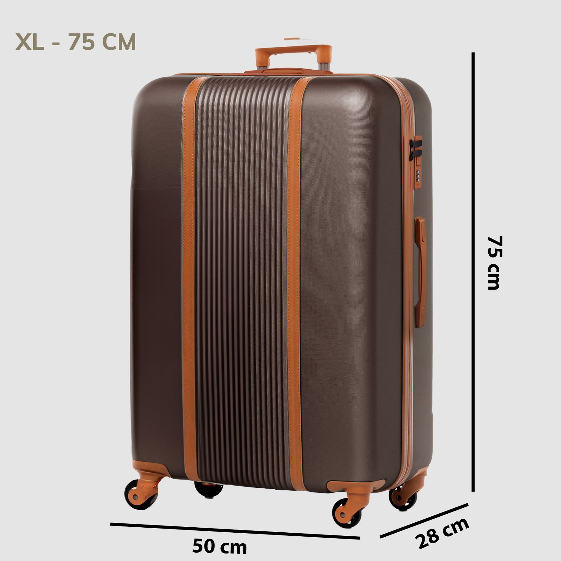 FERGÉ Kofferset 3-teilig MILANO  Trolley Set coffee Maße