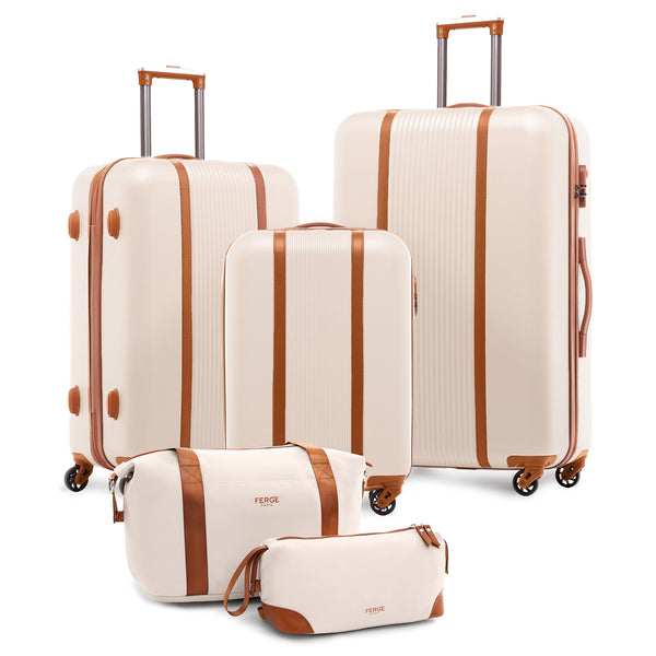 cream / 5-piece luggage set