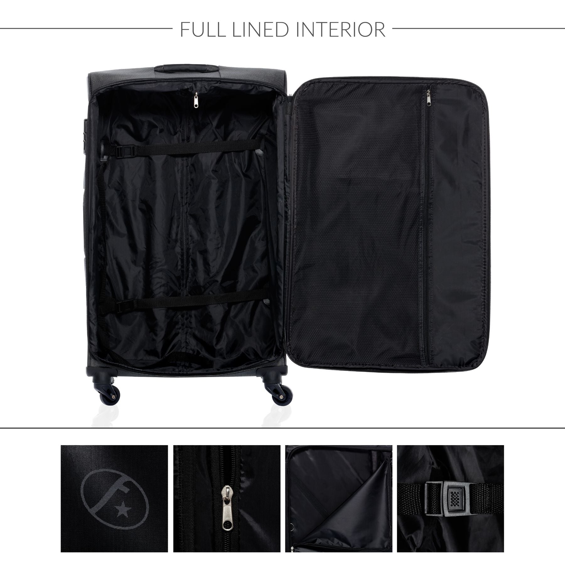 softshell-3set-weichschale-kofferset FERGÉ nylon Calais parent 37658