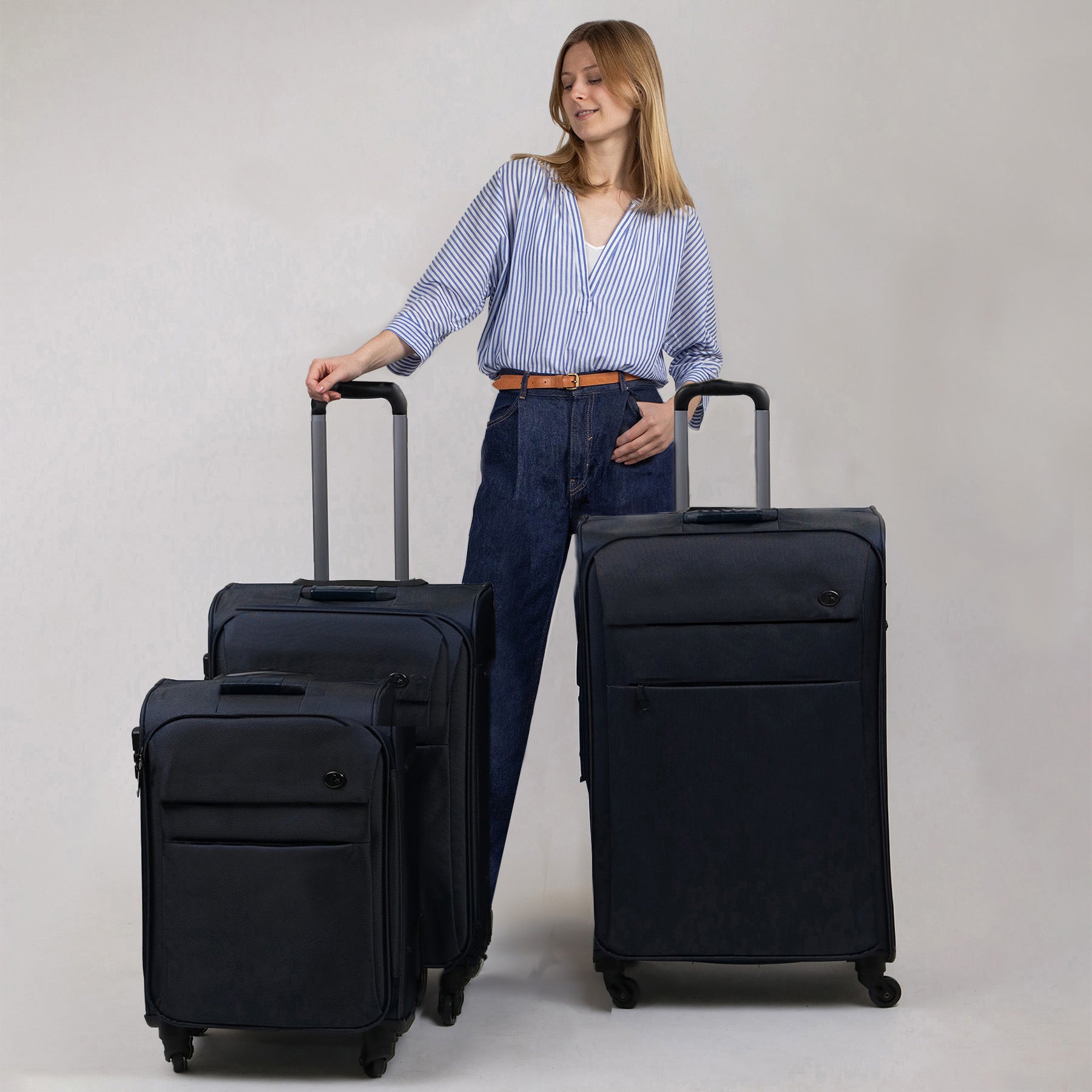 softshell-3set-weichschale-kofferset FERGÉ nylon Calais parent 37945