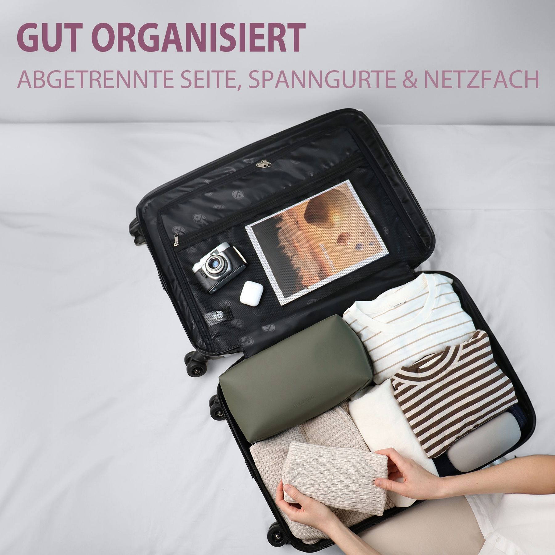 FERGÉ Kofferset 3-teilig TOULOUSE 3er Trolley Set erweiterbar 17