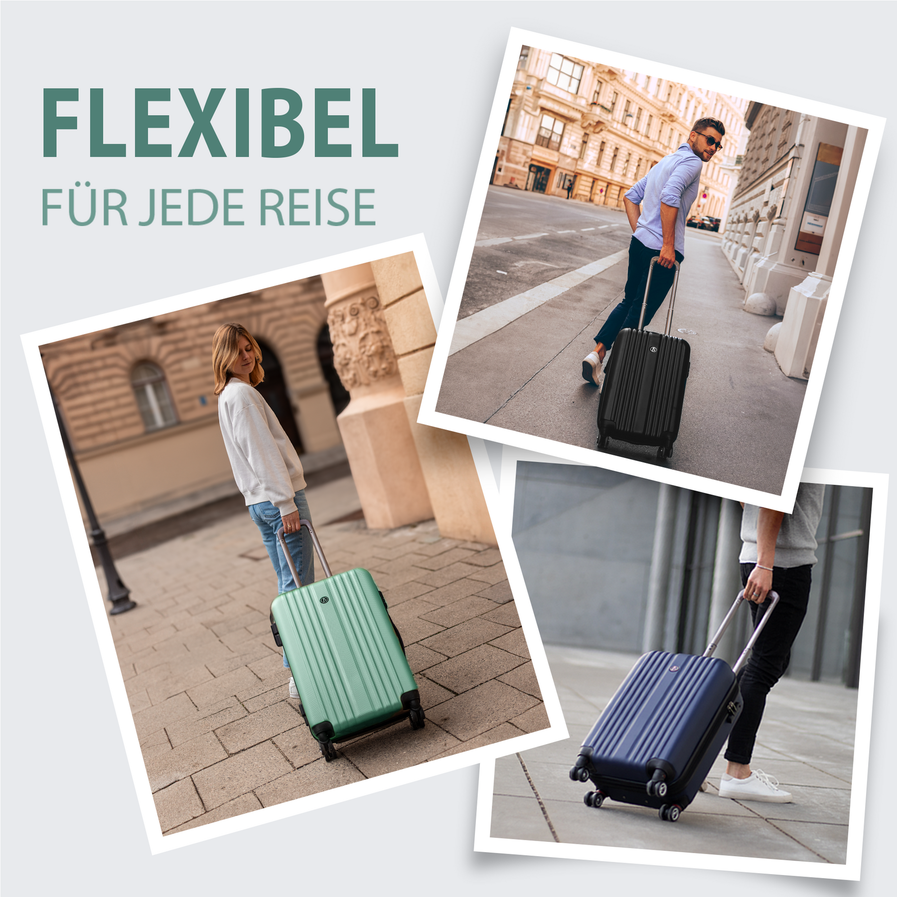 FERGÉ Kofferset 3-teilig TOULOUSE 3er Trolley Set erweiterbar 47490