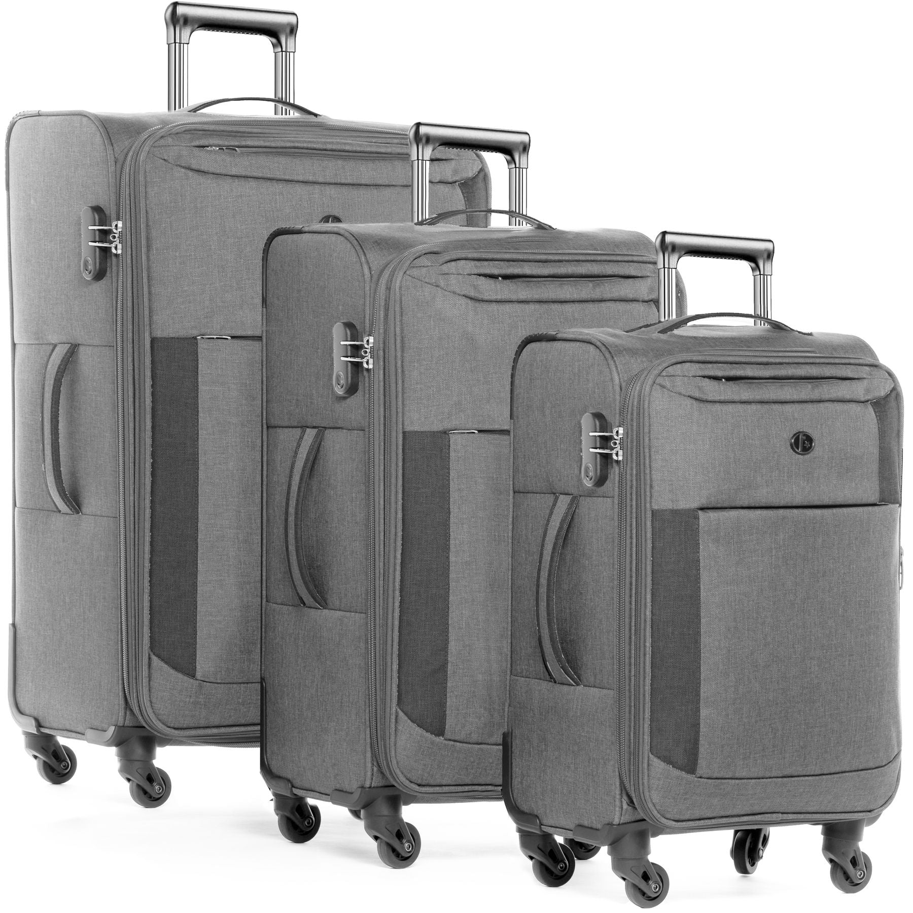 FERGÉ Kofferset 3-teilig Saint-Tropez 3er Gepäck-Set grau 44636