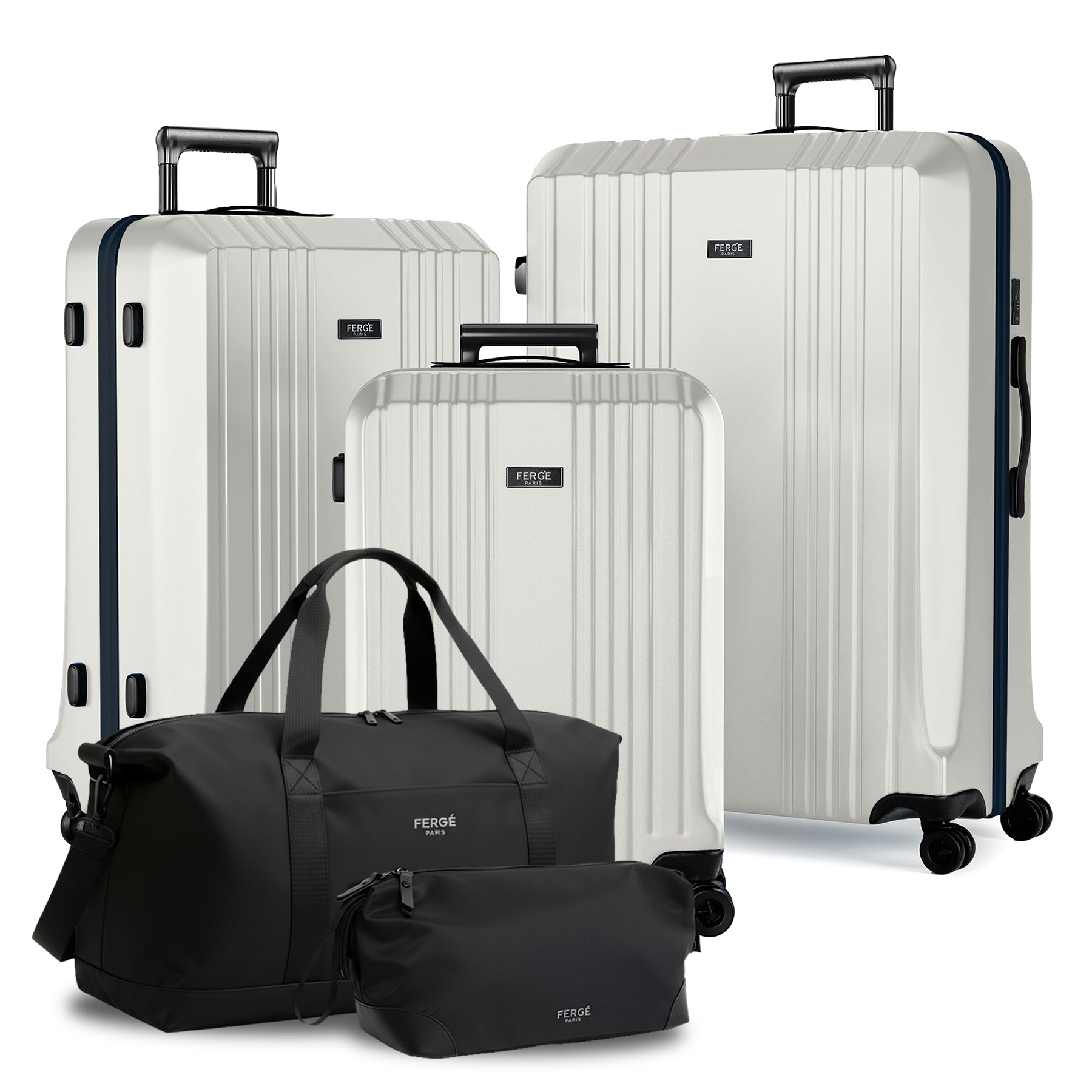 Cannes 5set Hartschalenkoffer Front Ivory