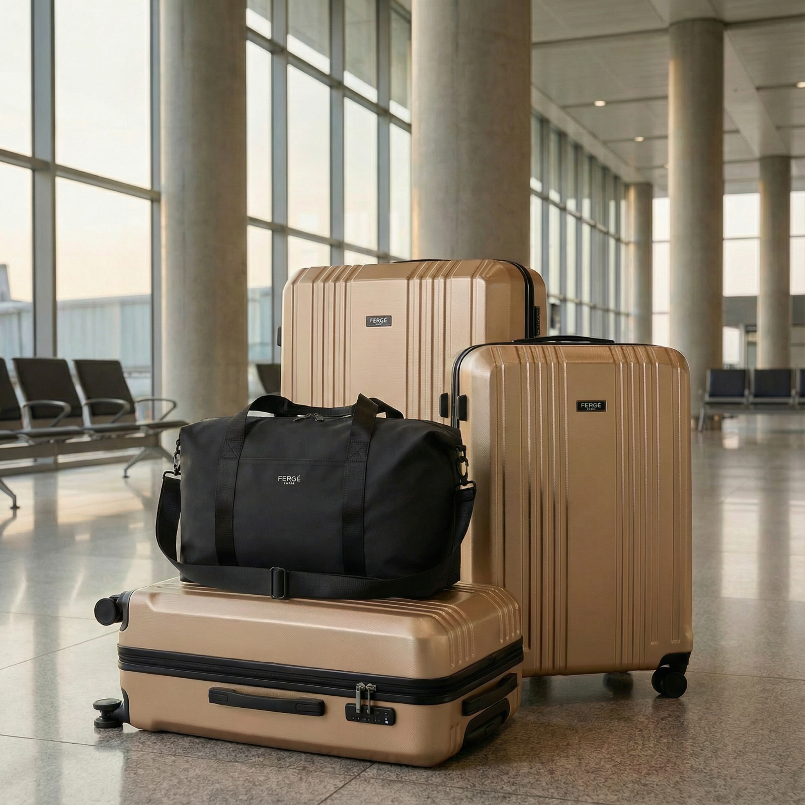 Cannes 5set Hartschalenkoffer In Use Champagne