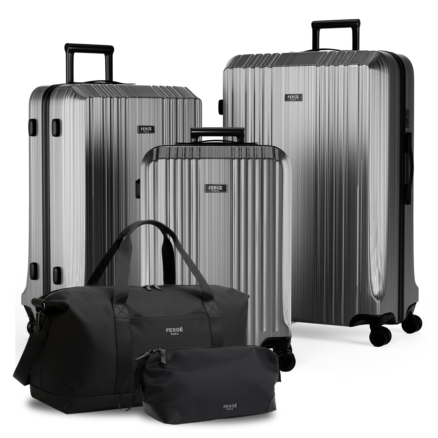 Cannes 5set Hartschalenkoffer Front Graphite