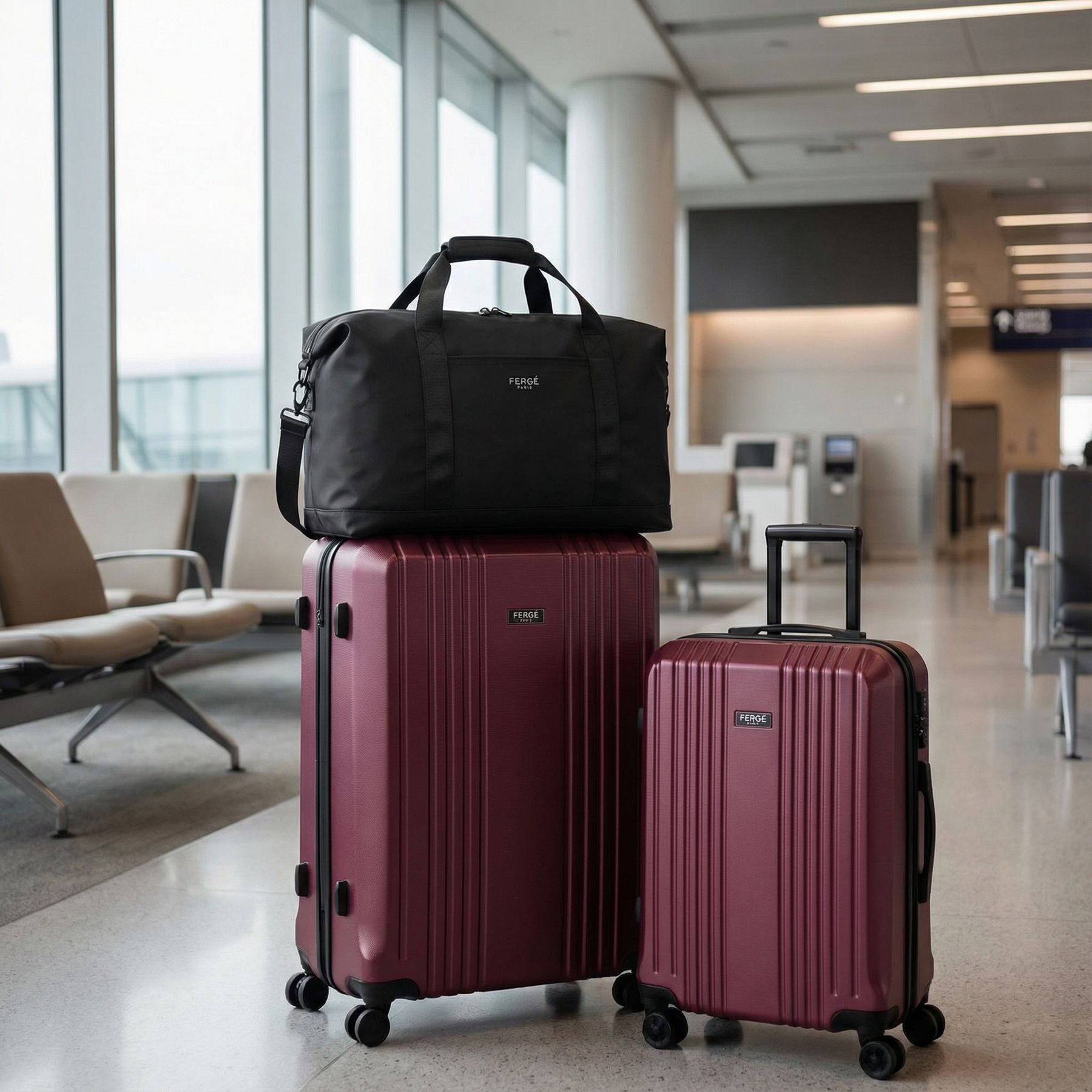 Cannes 5set Hartschalenkoffer In Use Burgundy