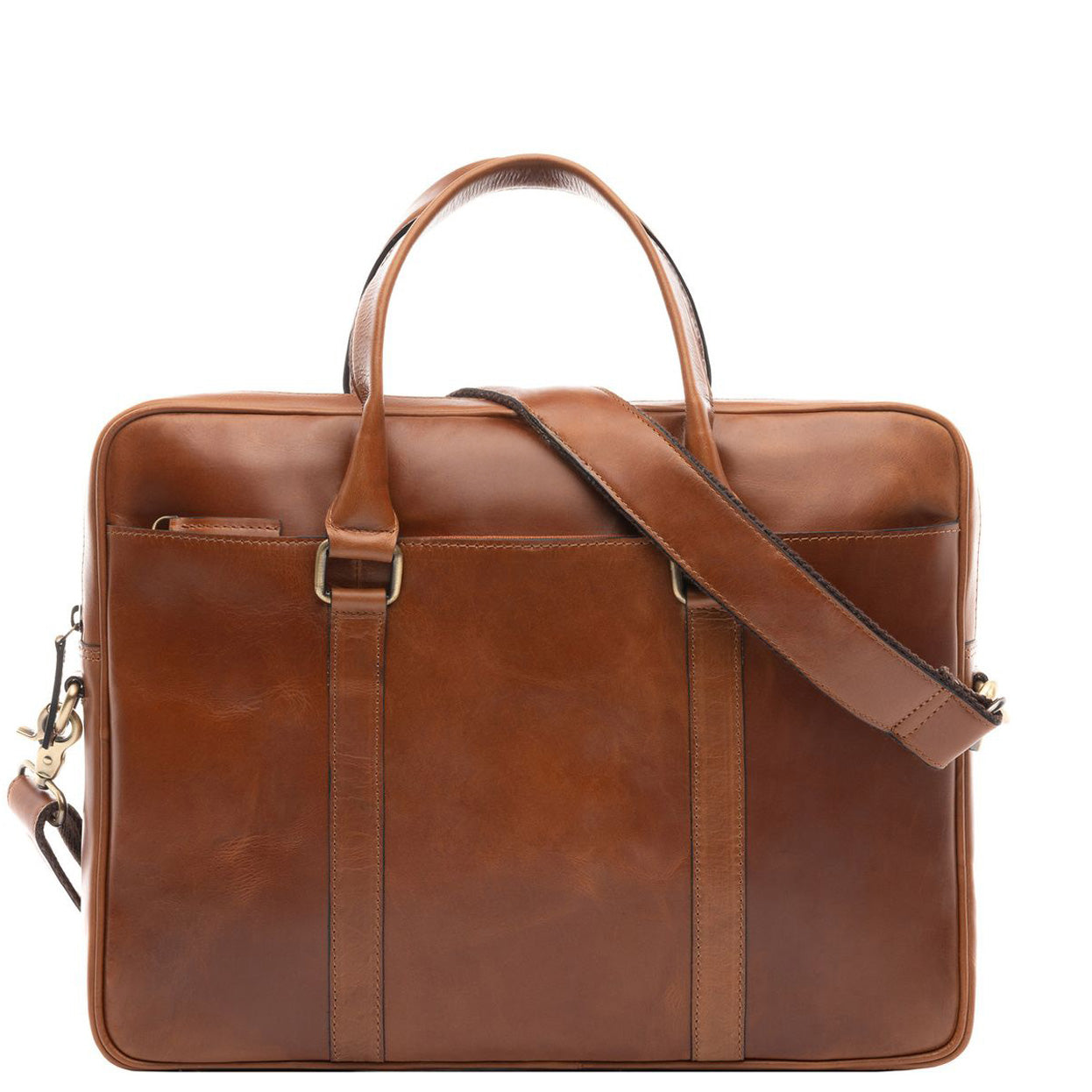 FERGÉ Laptoptasche Leder PAUL hellbraun Businesstasche 48649