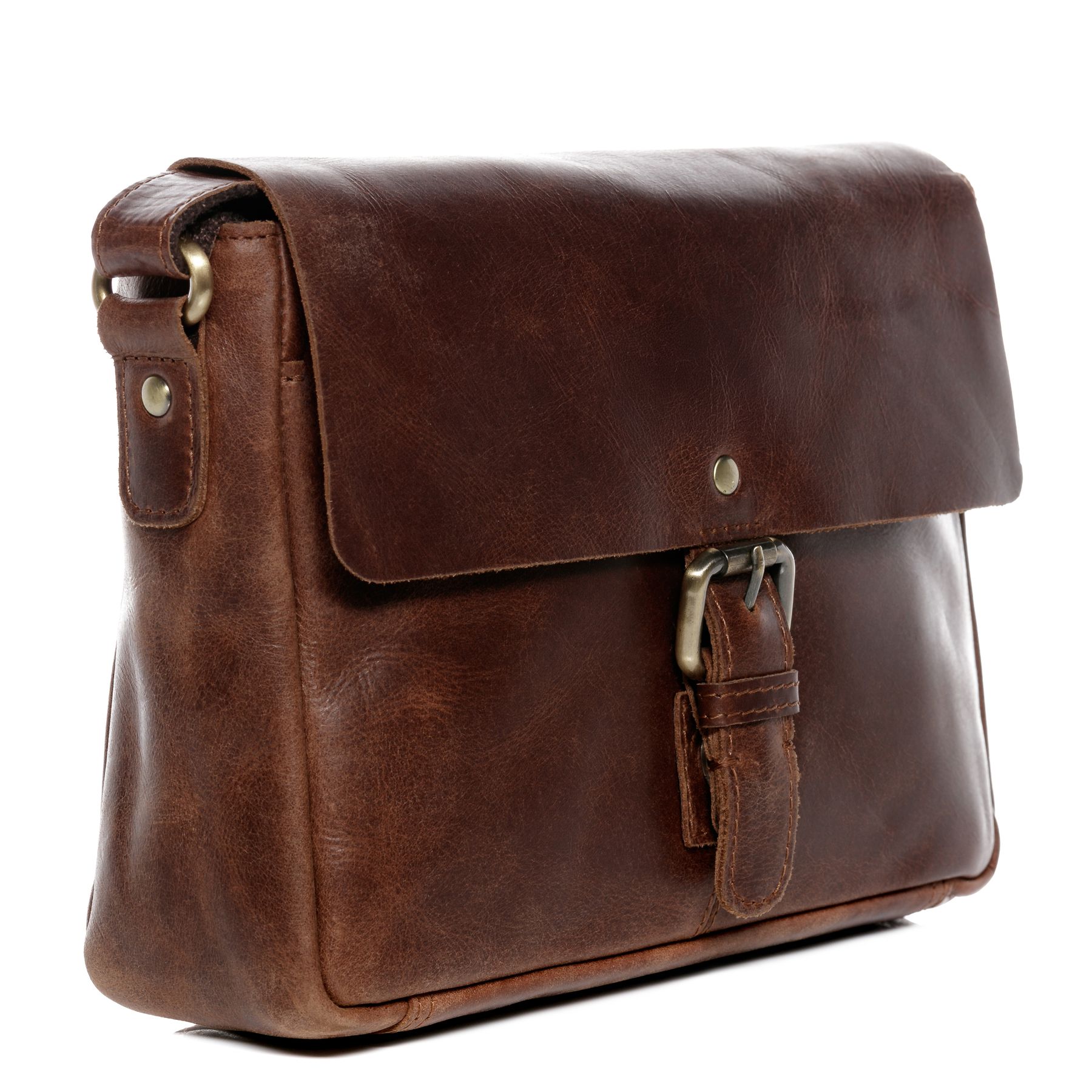 FERGÉ Messenger bag Leder YALE braun Umhängetasche 48281