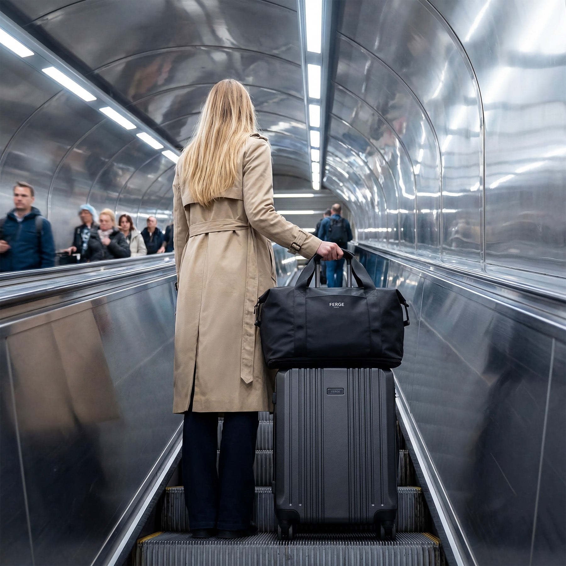FERGÉ Reisetasche MILANO Handgepäck in schwarz schwarz inuse 6300