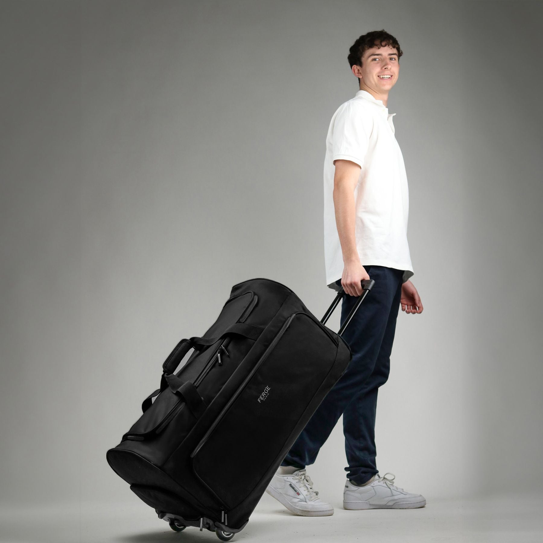 FERGÉ Reisetasche mit Schuhfach und Trolley 46961