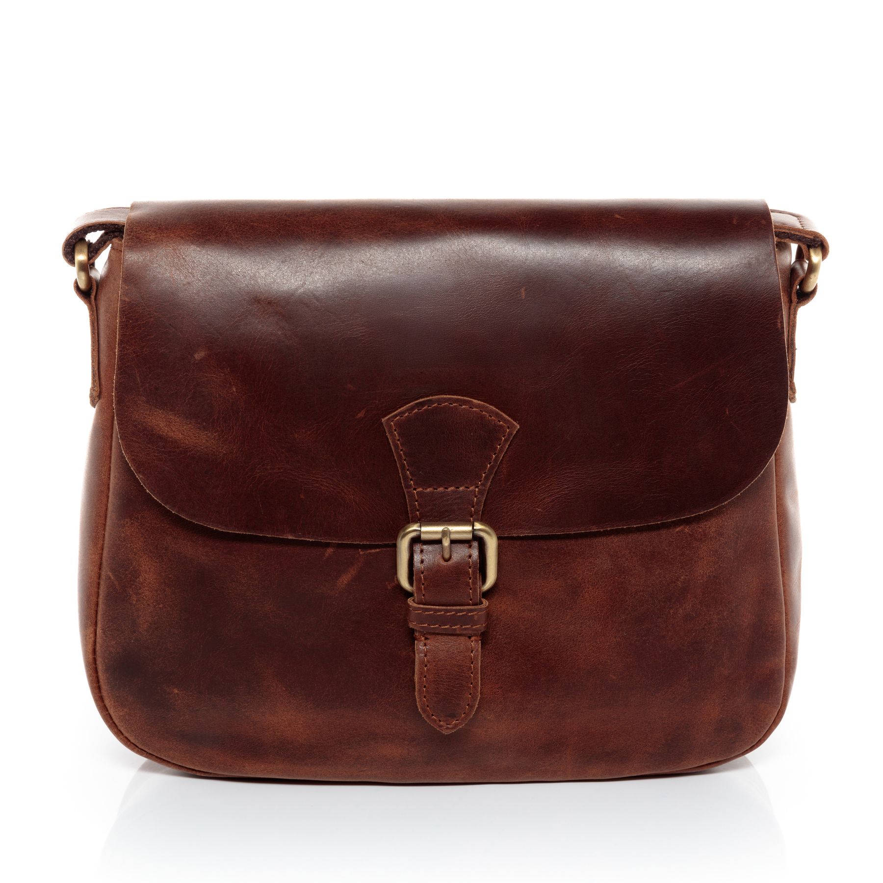 FERGÉ  Schultertasche Leder YALE braun Handtasche Leder 48314