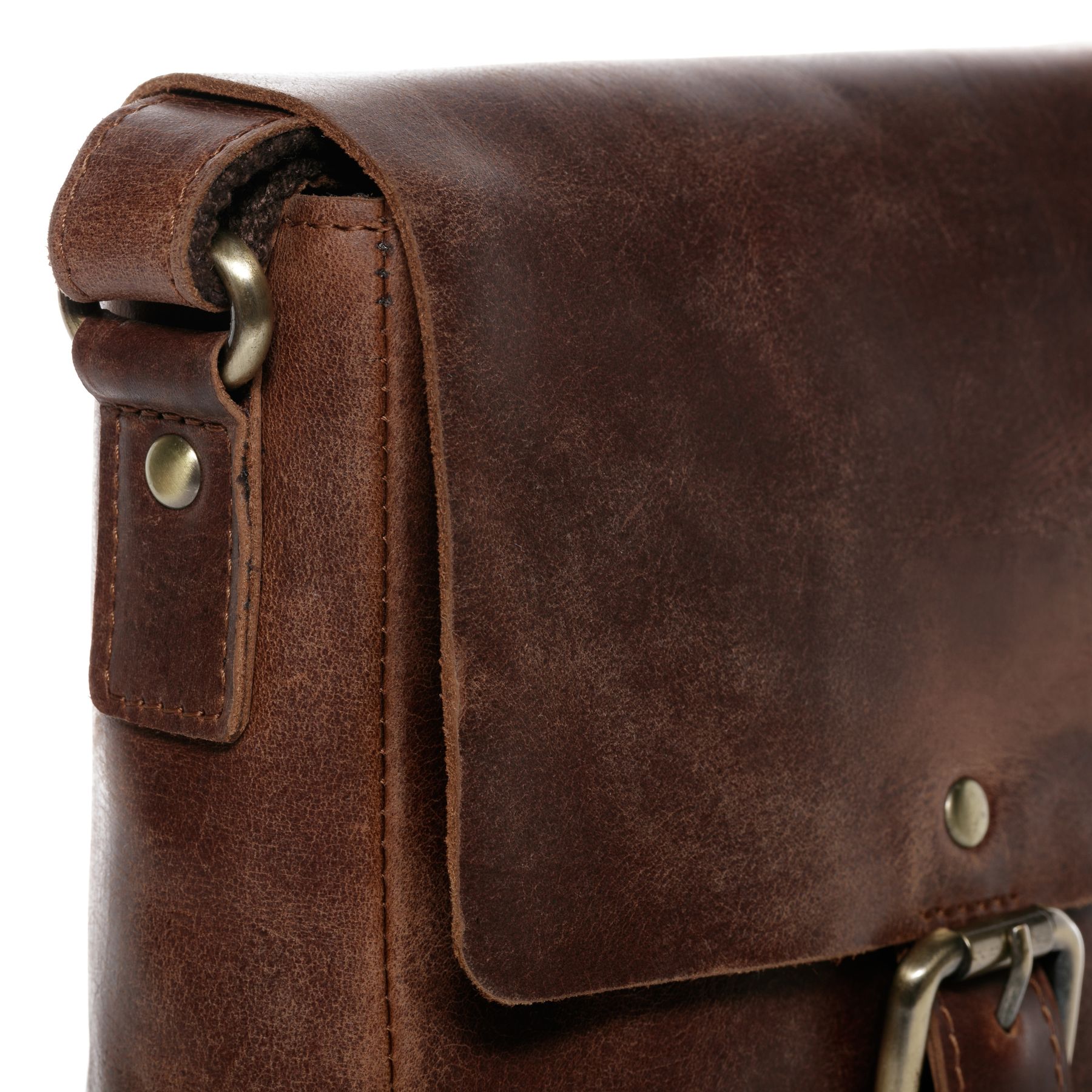 FERGÉ Umhaengetasche Leder ORLANDO braun Messenger Bag 48296