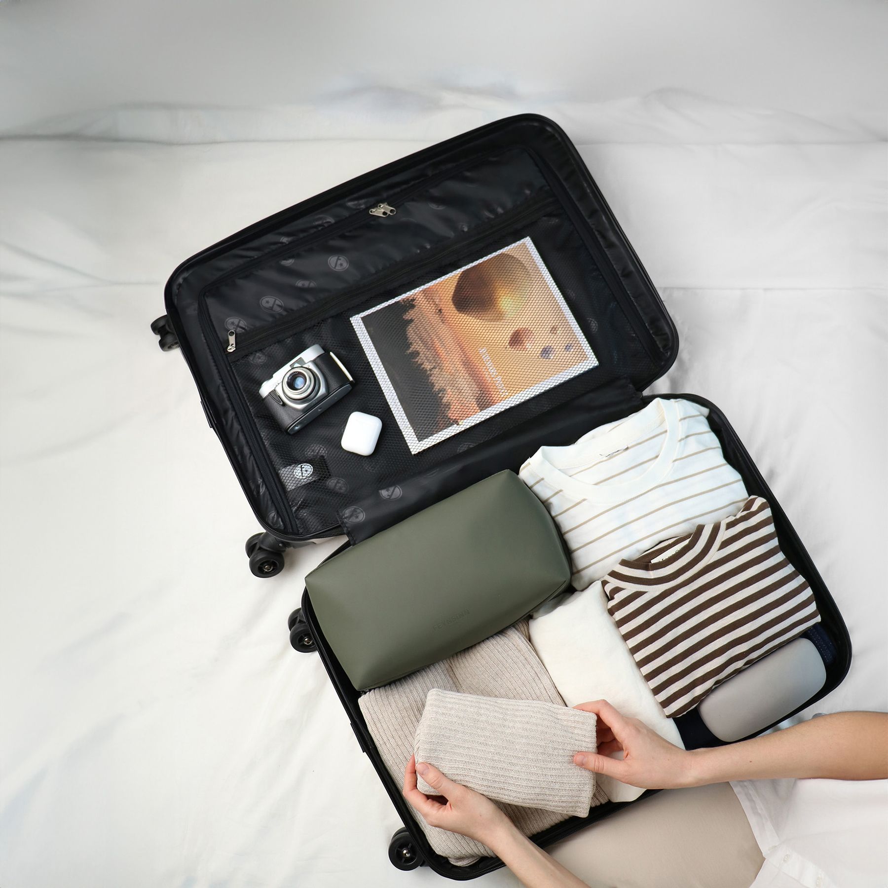 FERGÉ XL Koffer CANNES graphite Hartschalenkoffer Trolley 50151