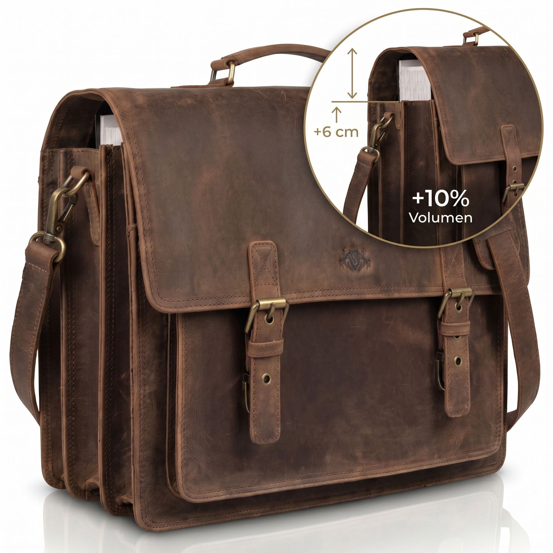 Aktentasche Leder braun 15" ASHTON Dokumententasche