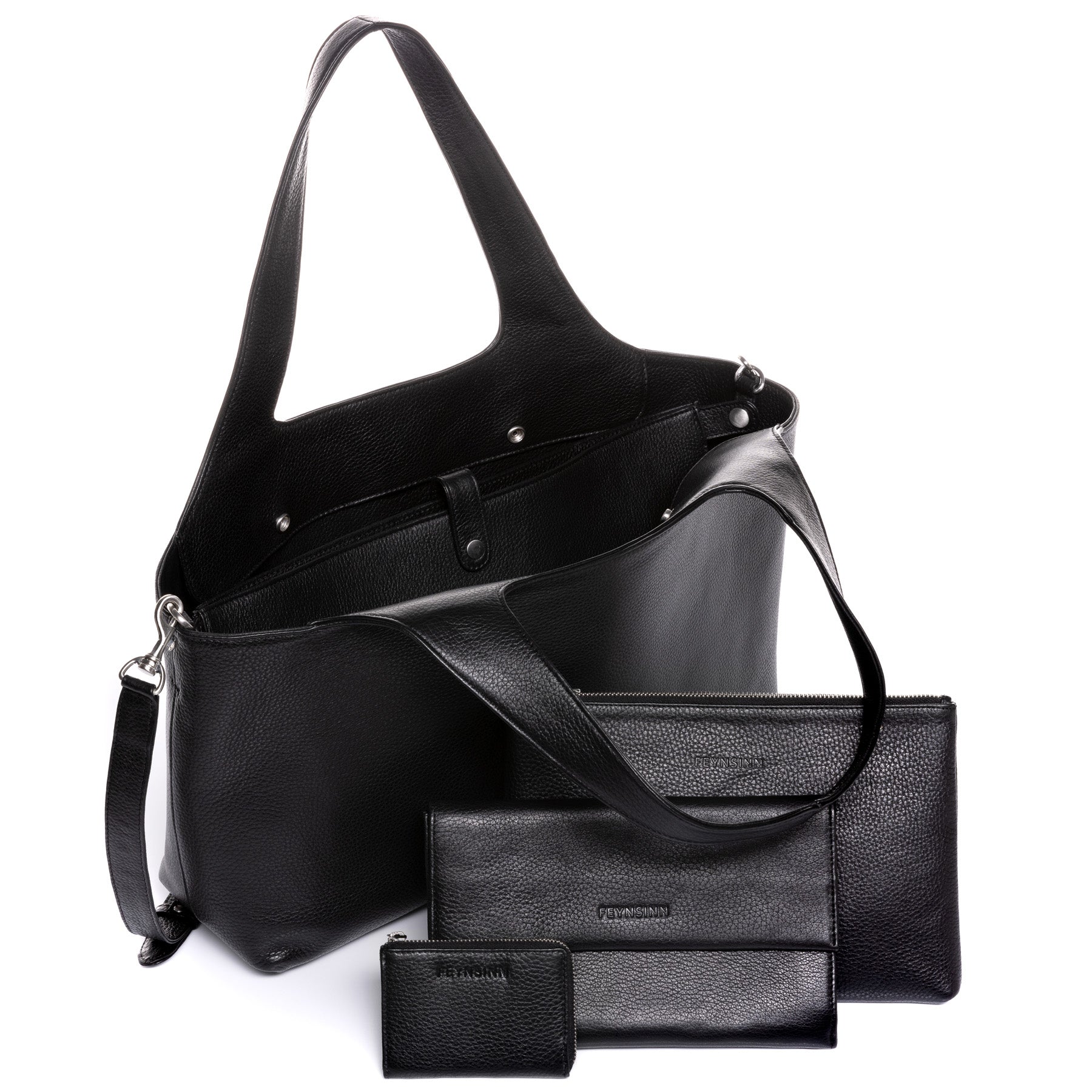 FEYNSINN BERLIN System Add On Tote Leder-16 NEA schwarz 41595