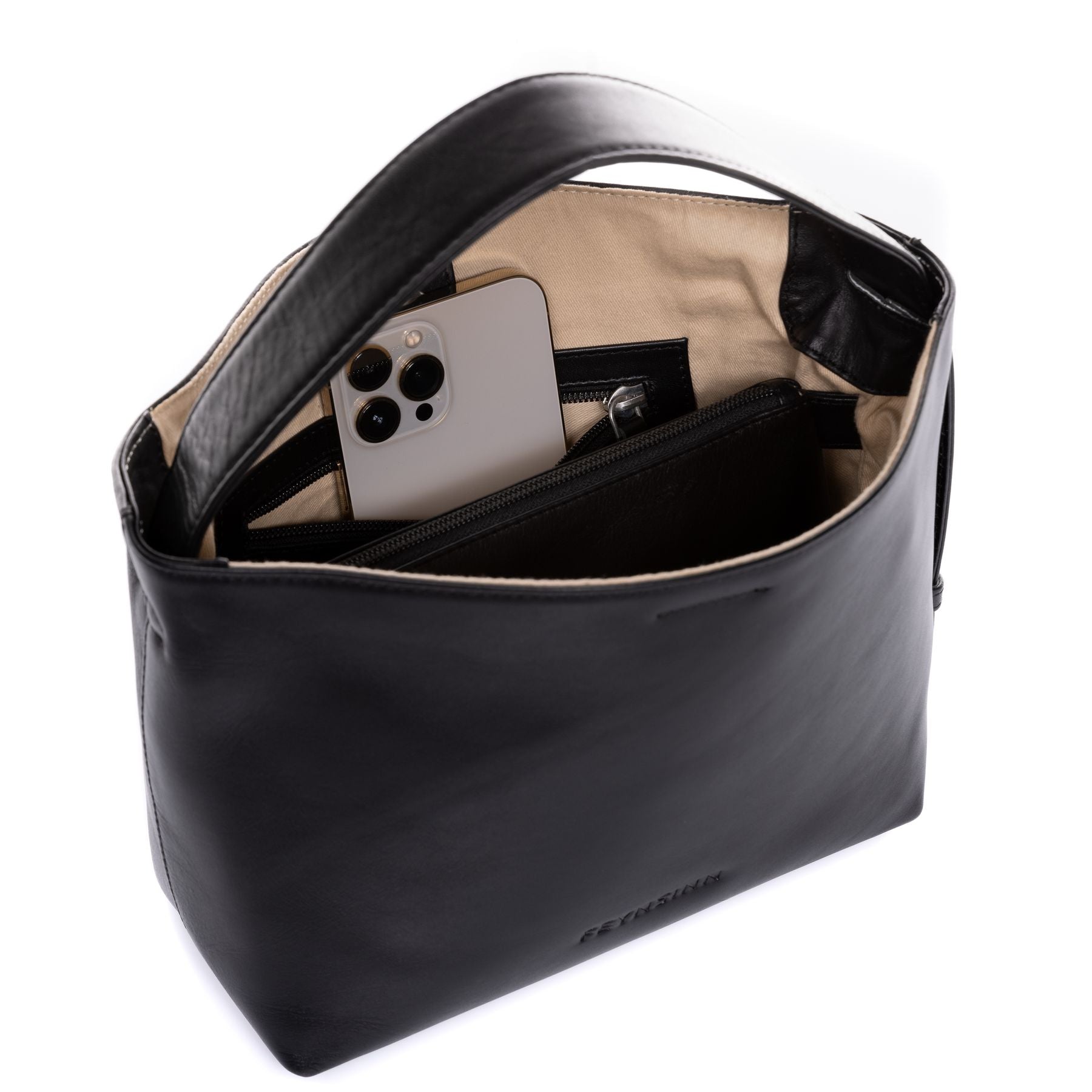 FEYNSINN BERLIN Hobo Bag Leder FINJA schwarz 41807