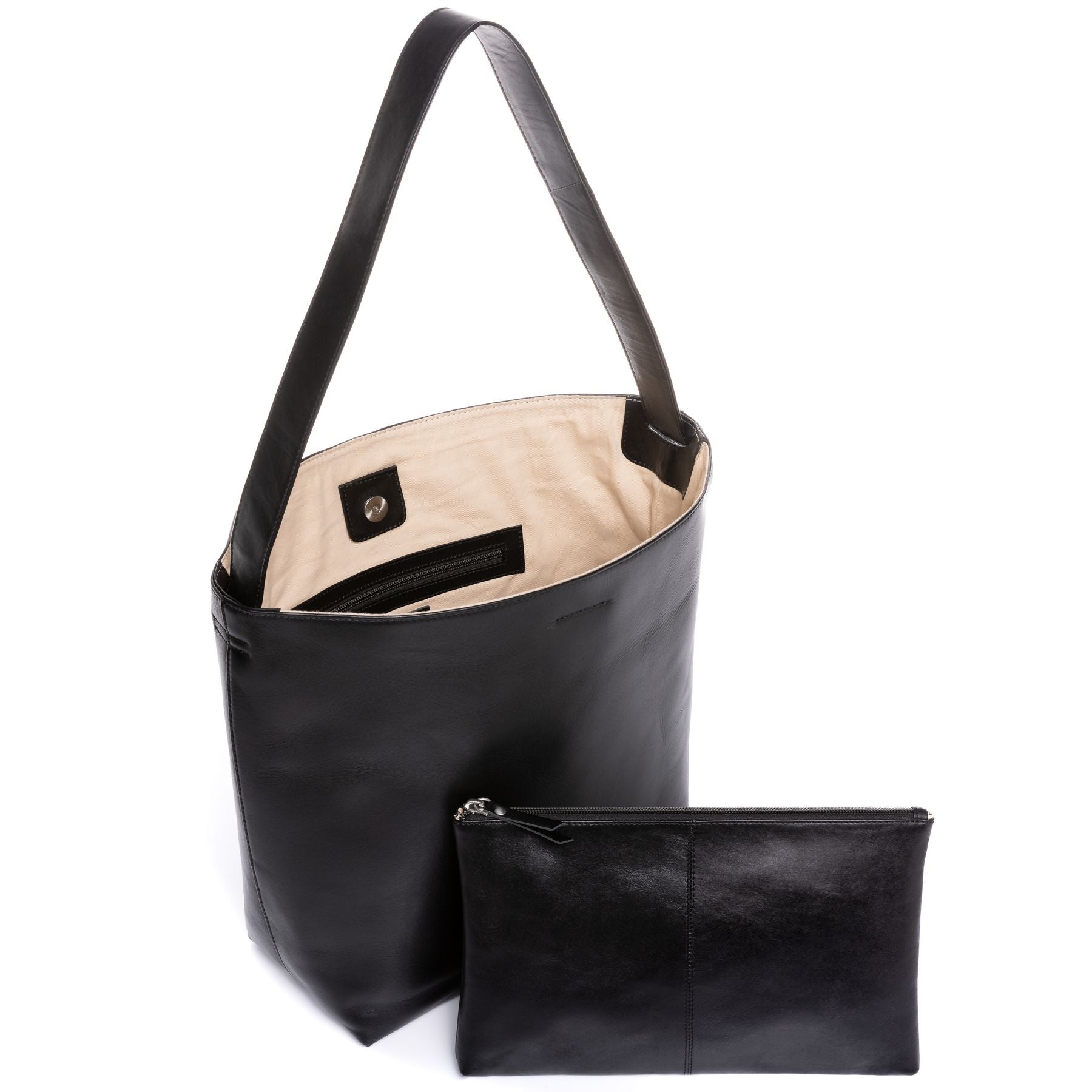 FEYNSINN BERLIN Hobo Bag Leder FINJA schwarz 41804