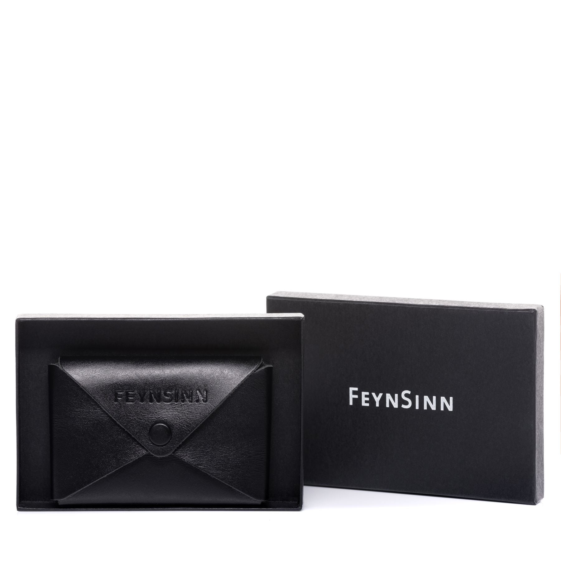 FEYNSINN BERLIN Business Karten Halter Leder klein SAMU schwarz 41780