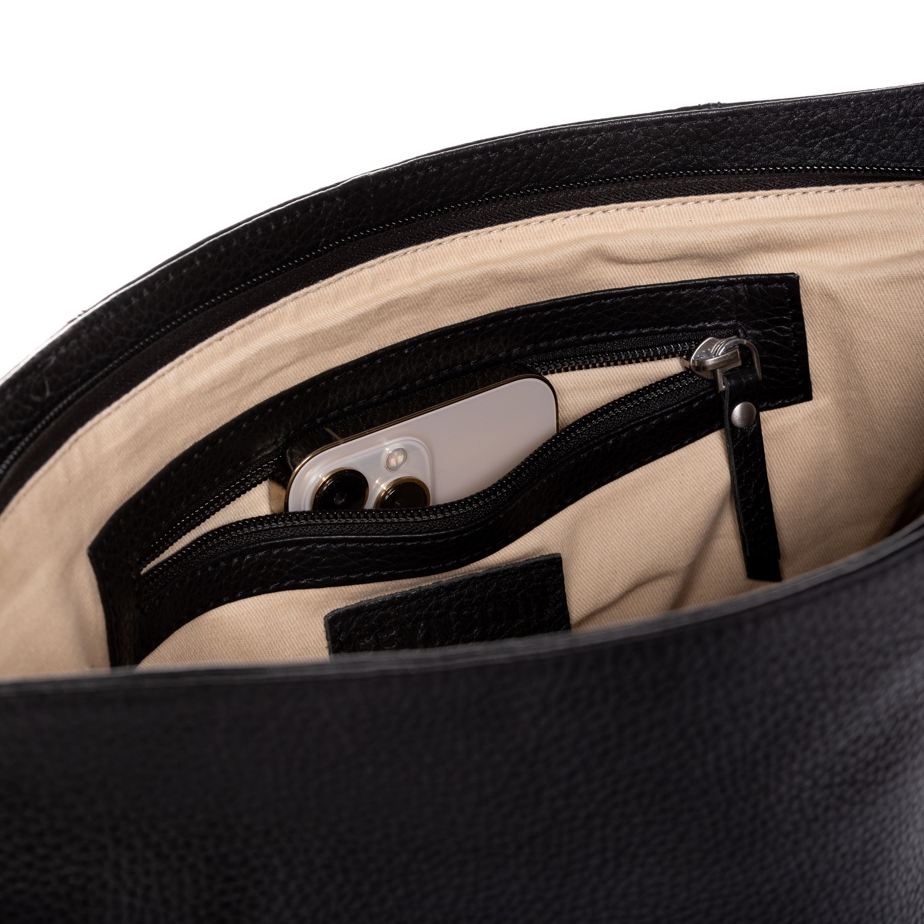 FEYNSINN BERLIN Schultertasche Leder & Umhängetasche Leder LIVA schwarz 41852