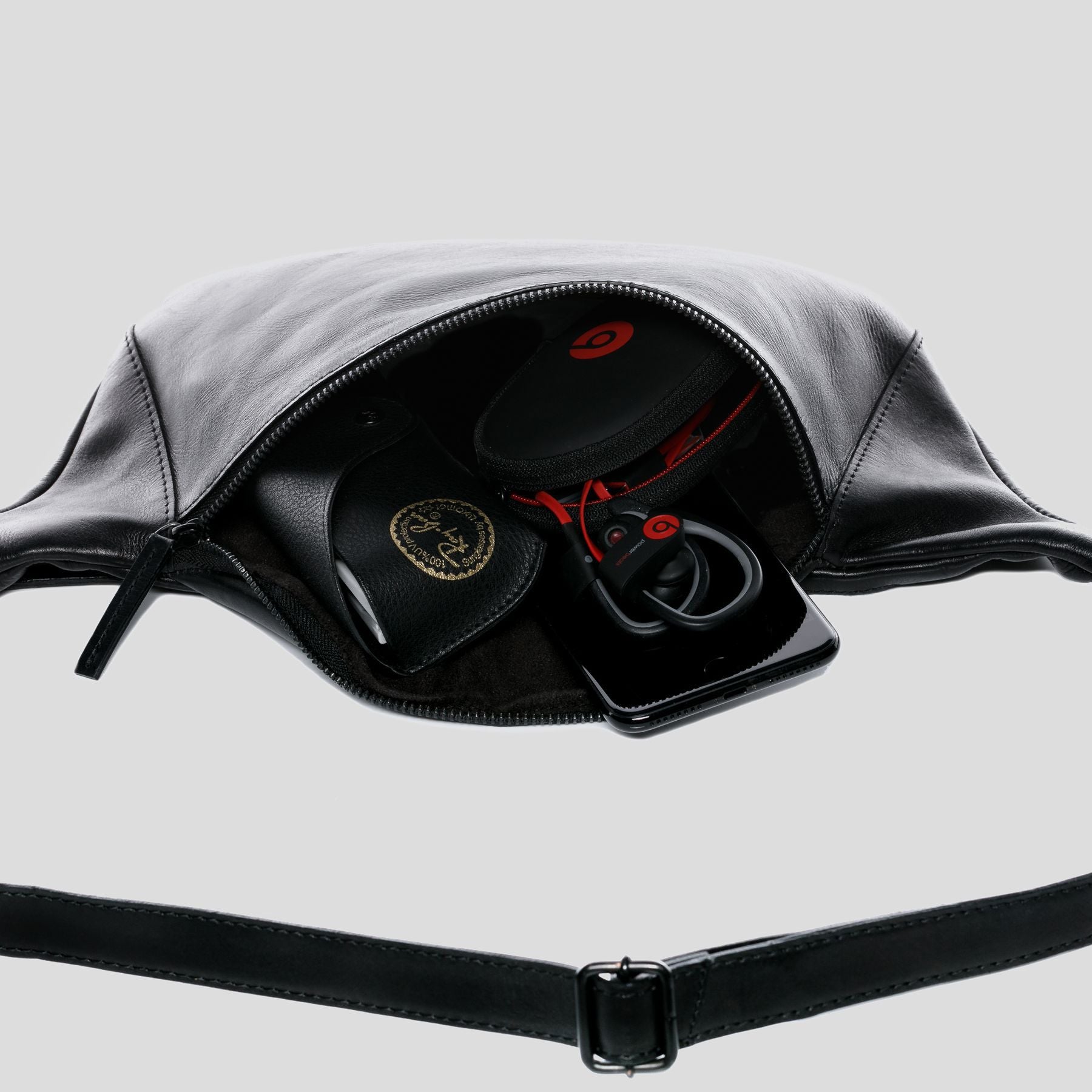 FEYNSINN BERLIN Hüfttasche & Umhängetasche Leder XL MILLA schwarz 27769