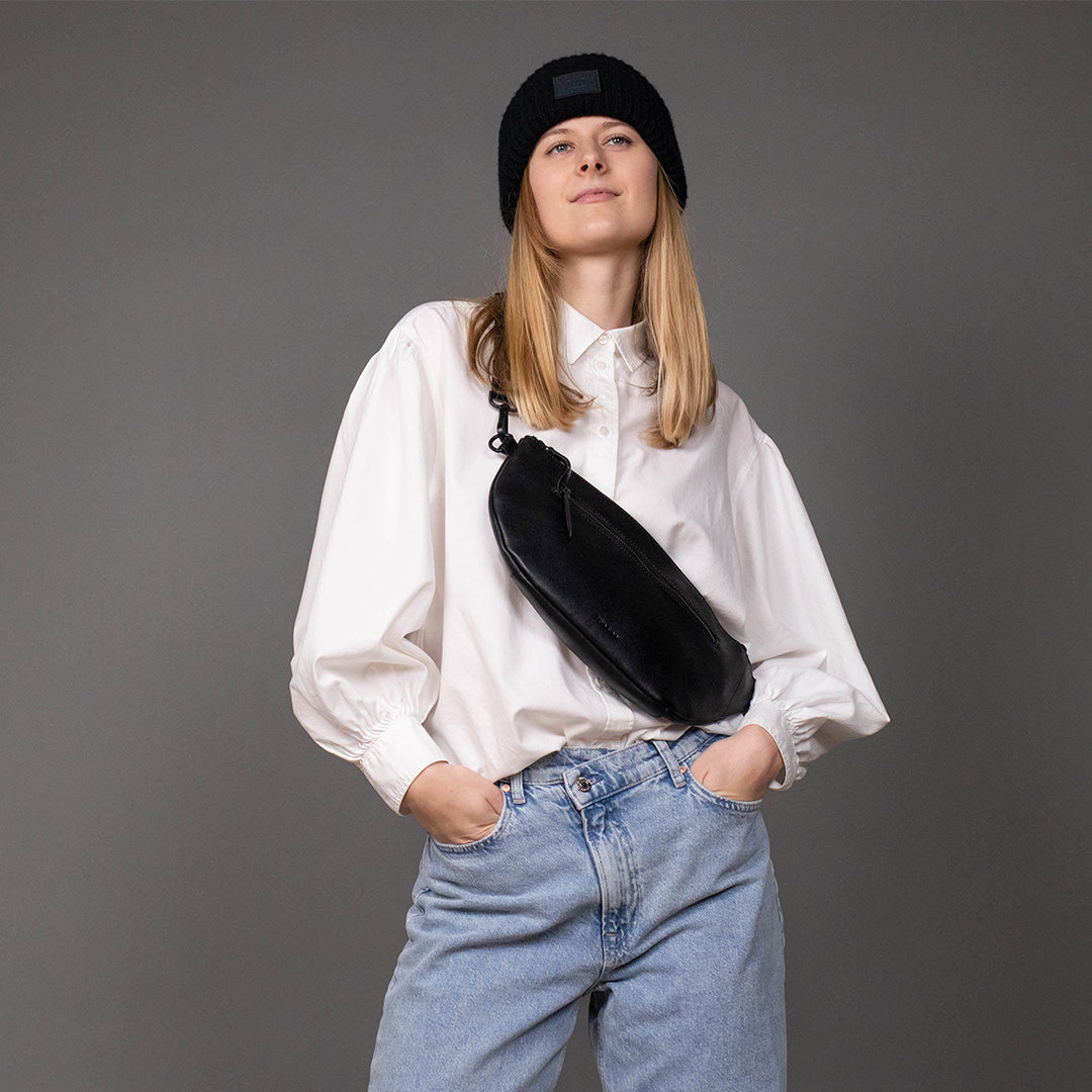 FEYNSINN BERLIN Hüfttasche & Umhängetasche Leder NORI schwarz 36804