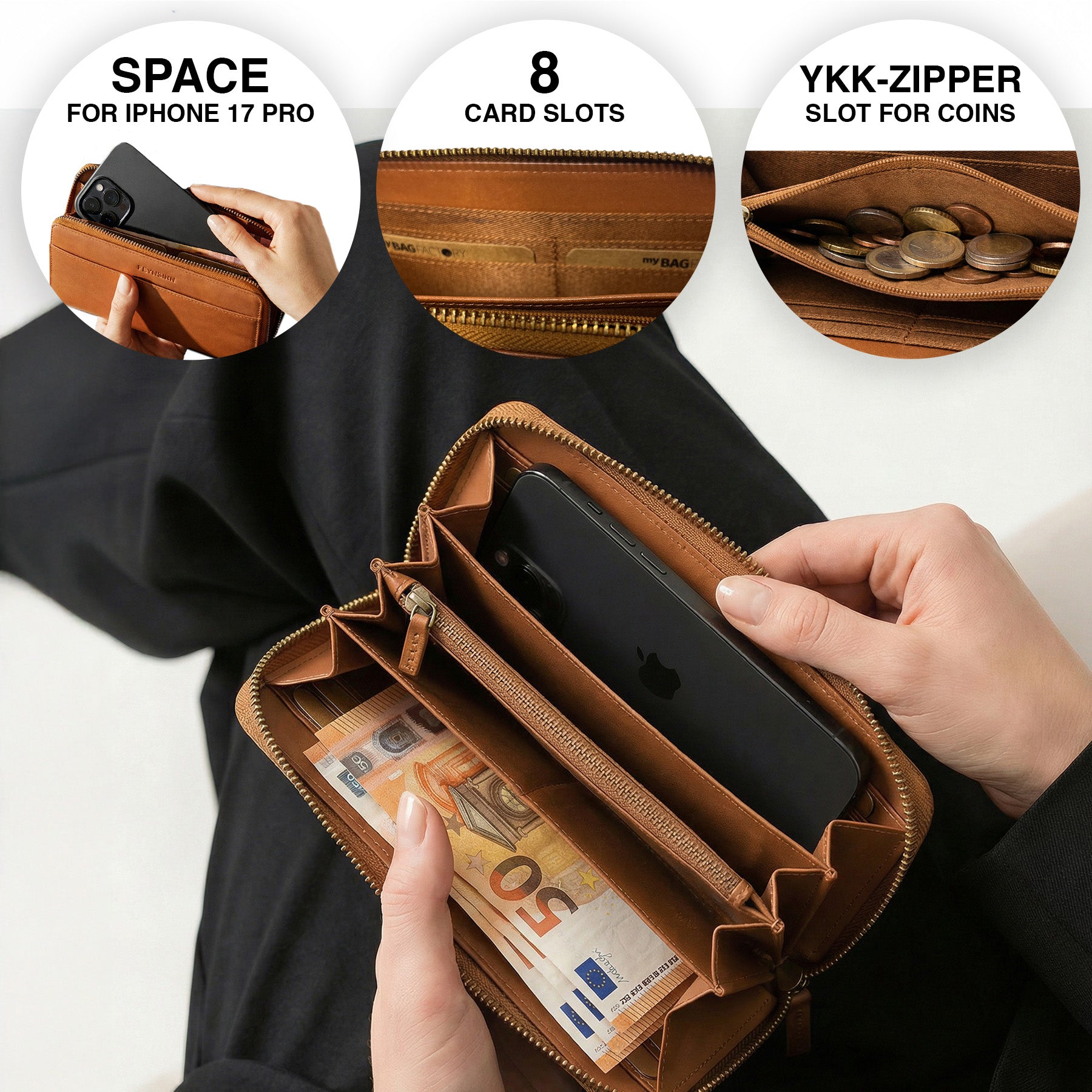 Geldbeutel-Leder-braun-4-Faecher