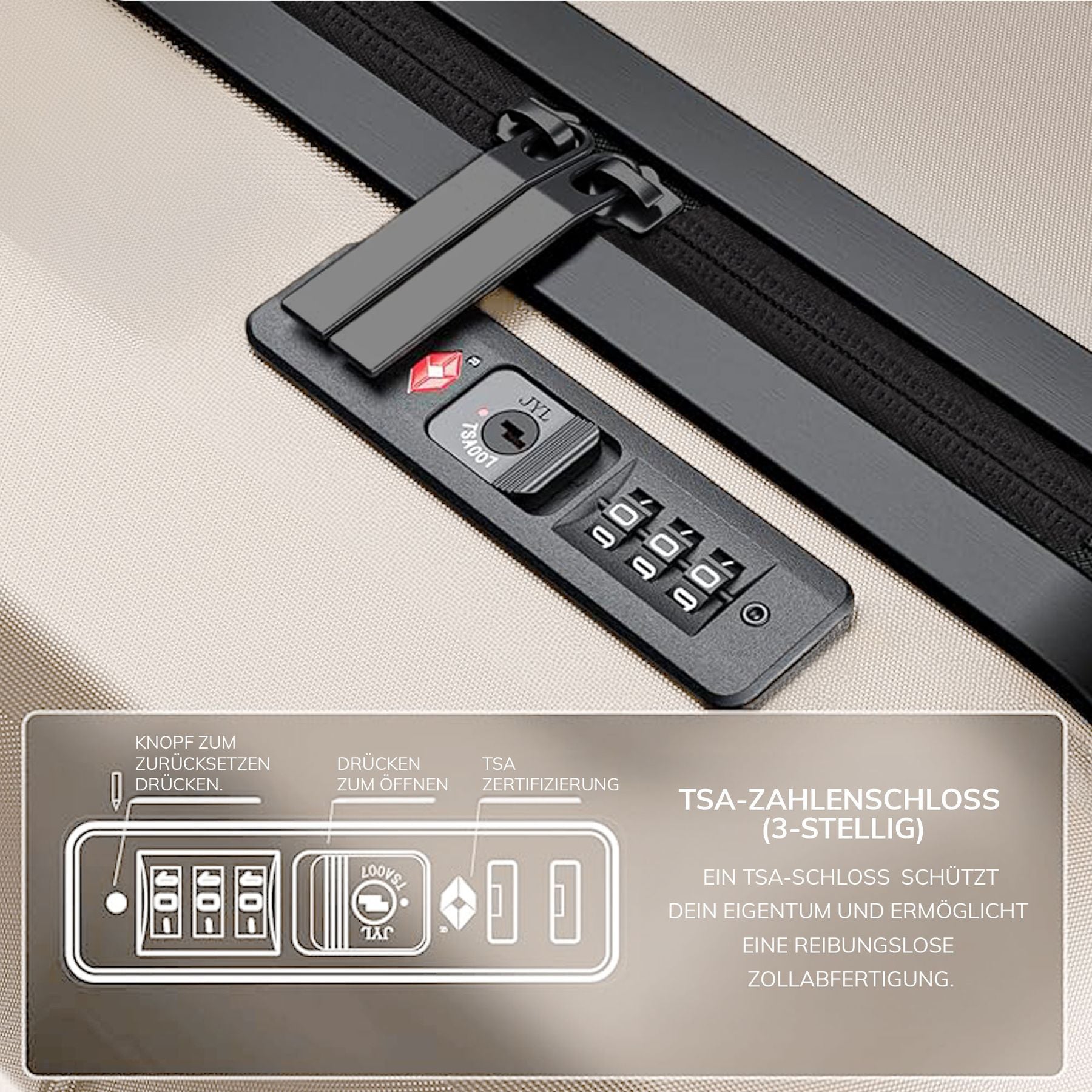 FEYNSINN Handgepäck-Koffer RYKER Kabinen-Trolley Hartschale 49142