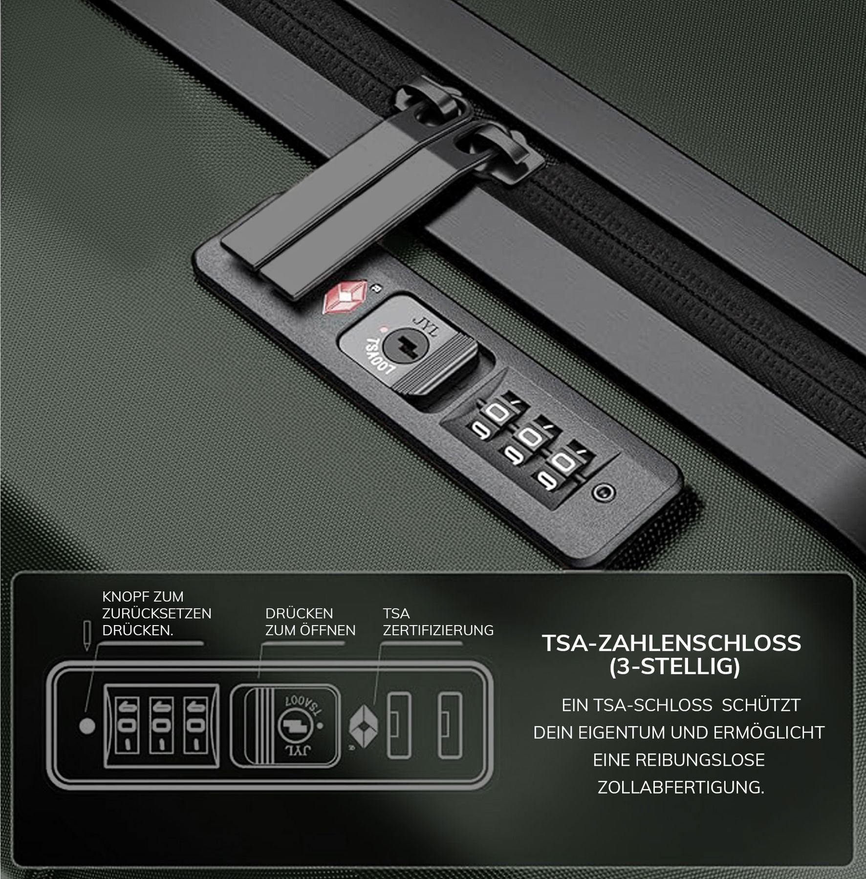 FEYNSINN Handgepäck-Koffer RYKER Kabinen-Trolley Hartschale 49928