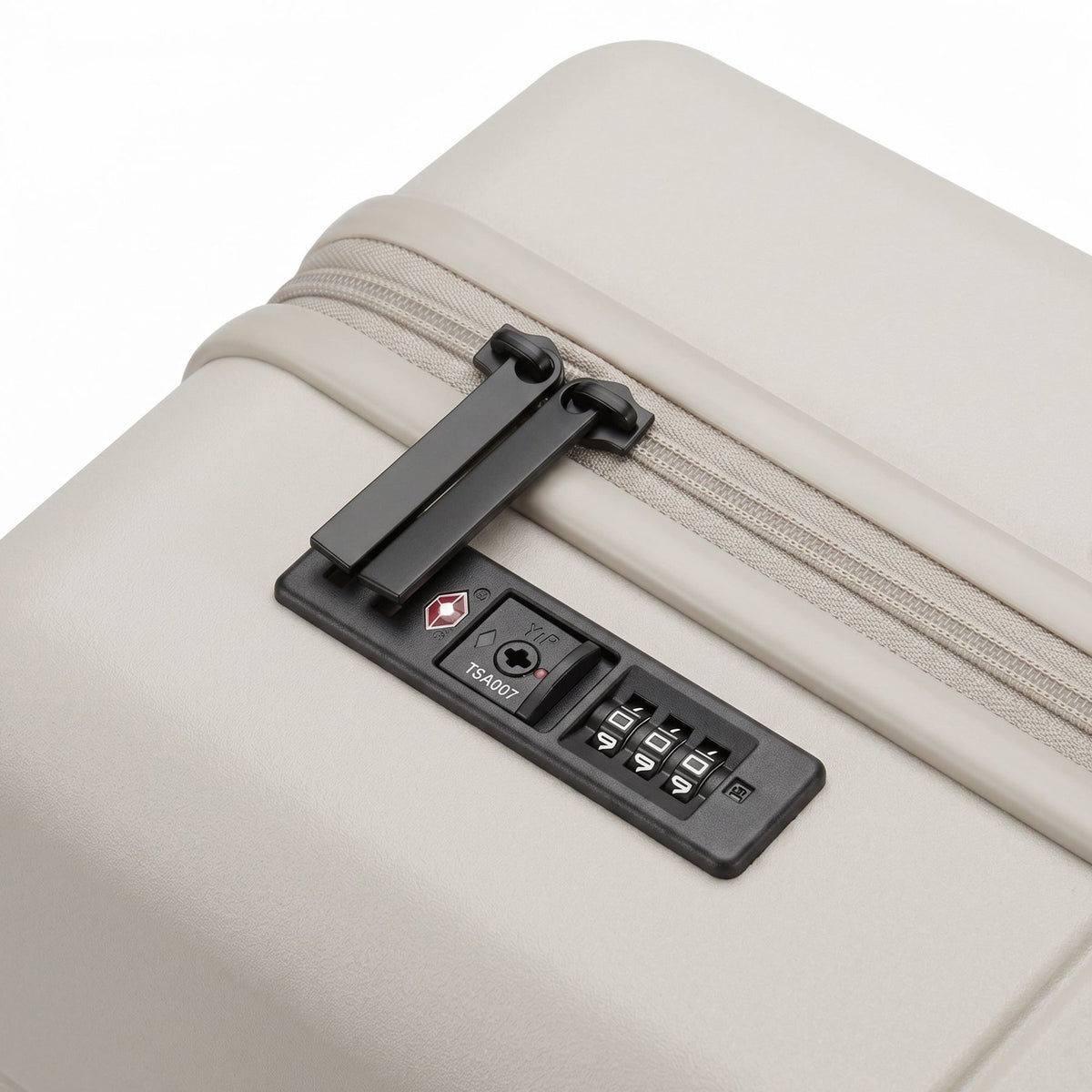 FEYNSINN Handgepäck-Koffer RYKER mit Frontfach schwarz beige olive Reisekoffer Kabinen-Trolley Hartschale 4 Rollen TSA Schloss