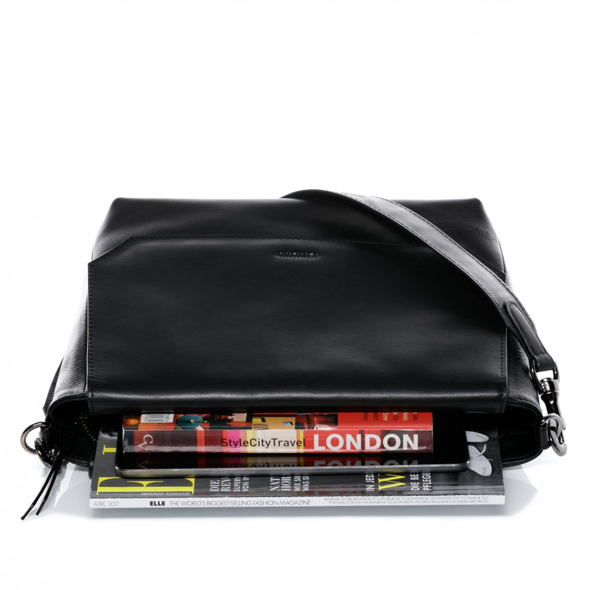 FEYNSINN BERLIN Schultertasche Leder ARNIK schwarz 12444