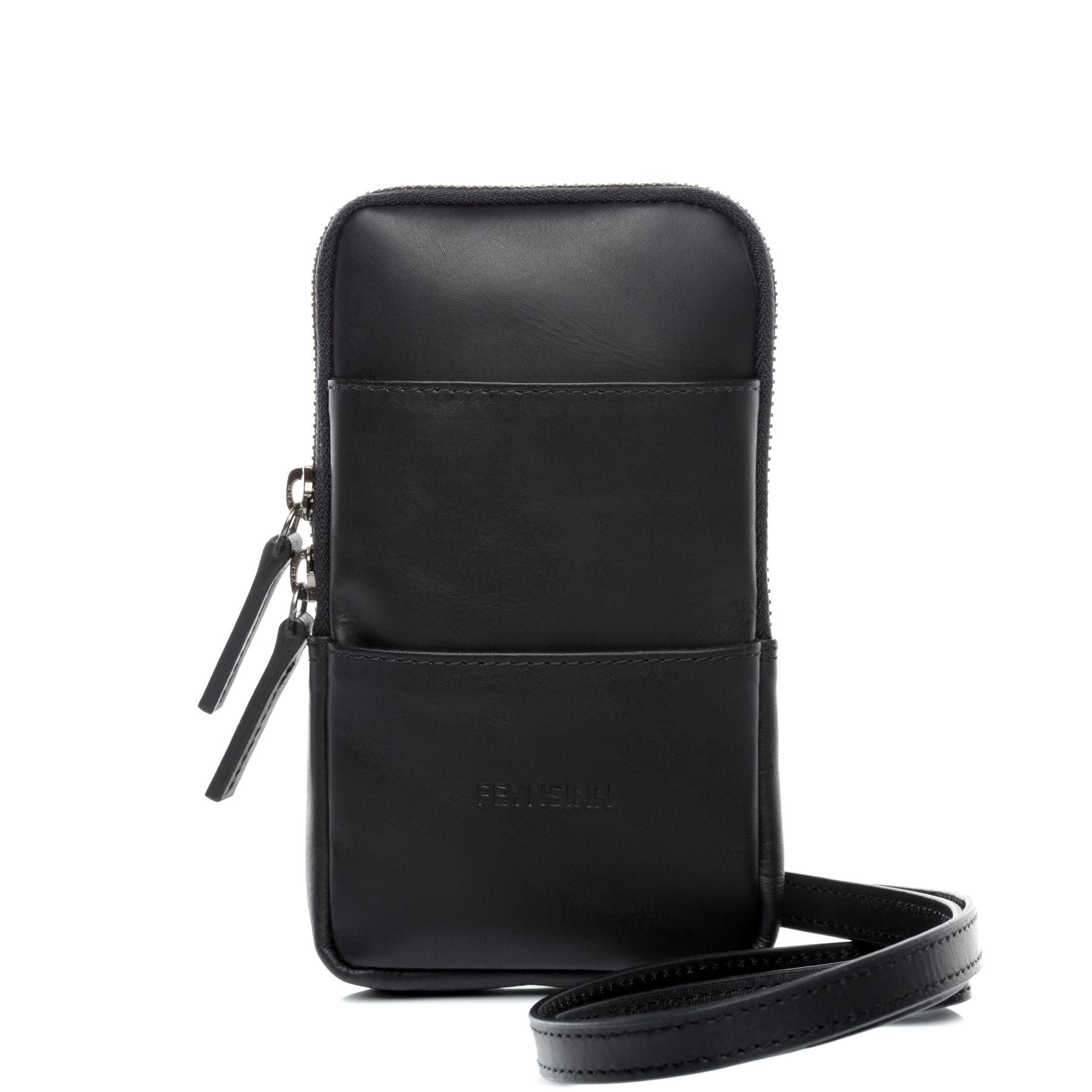 FEYNSINN BERLIN mobile-iphone-Umhängetasche Leder-bag KJELL schwarz 23496
