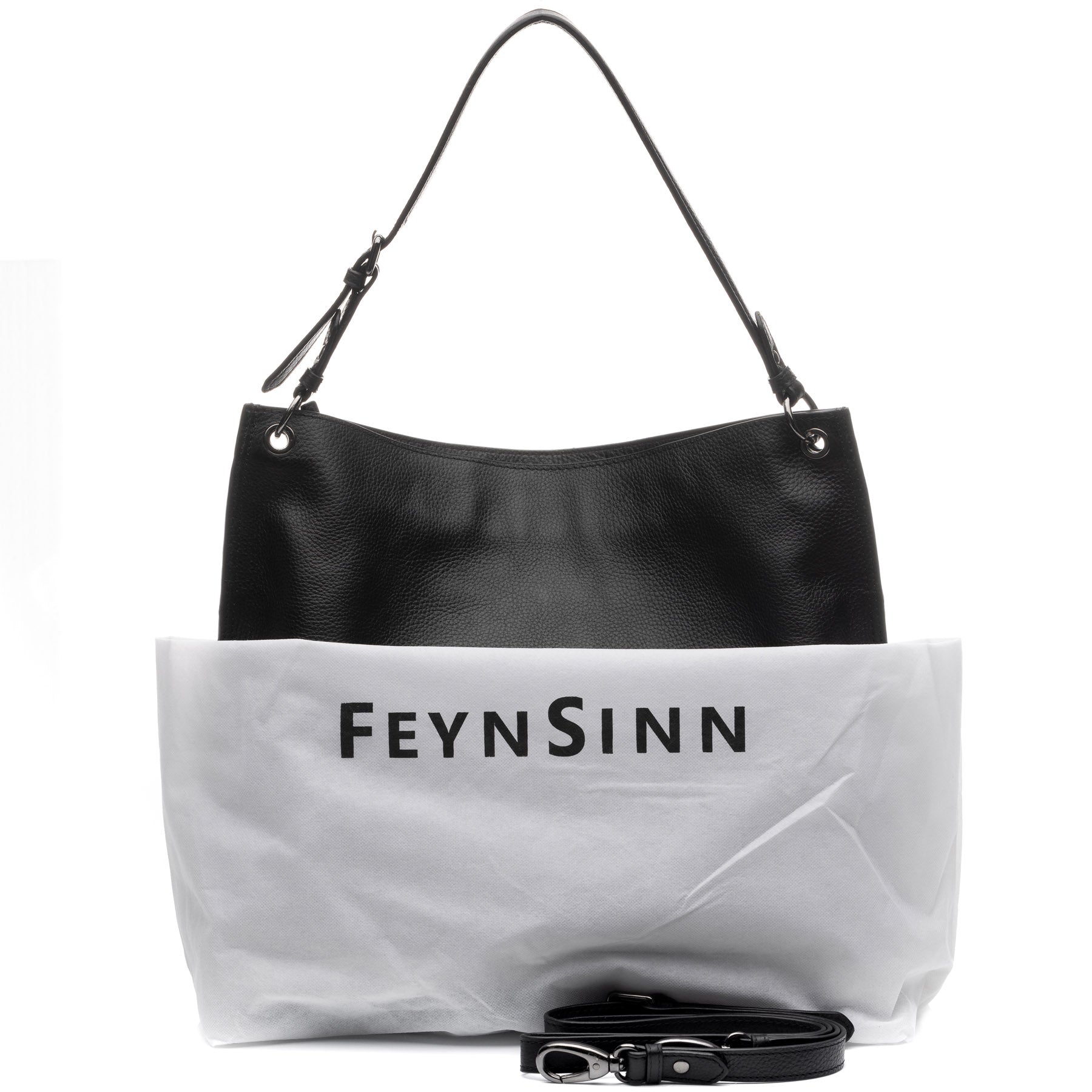 FEYNSINN Hobo Bag Leder JUNA schwarz 39153