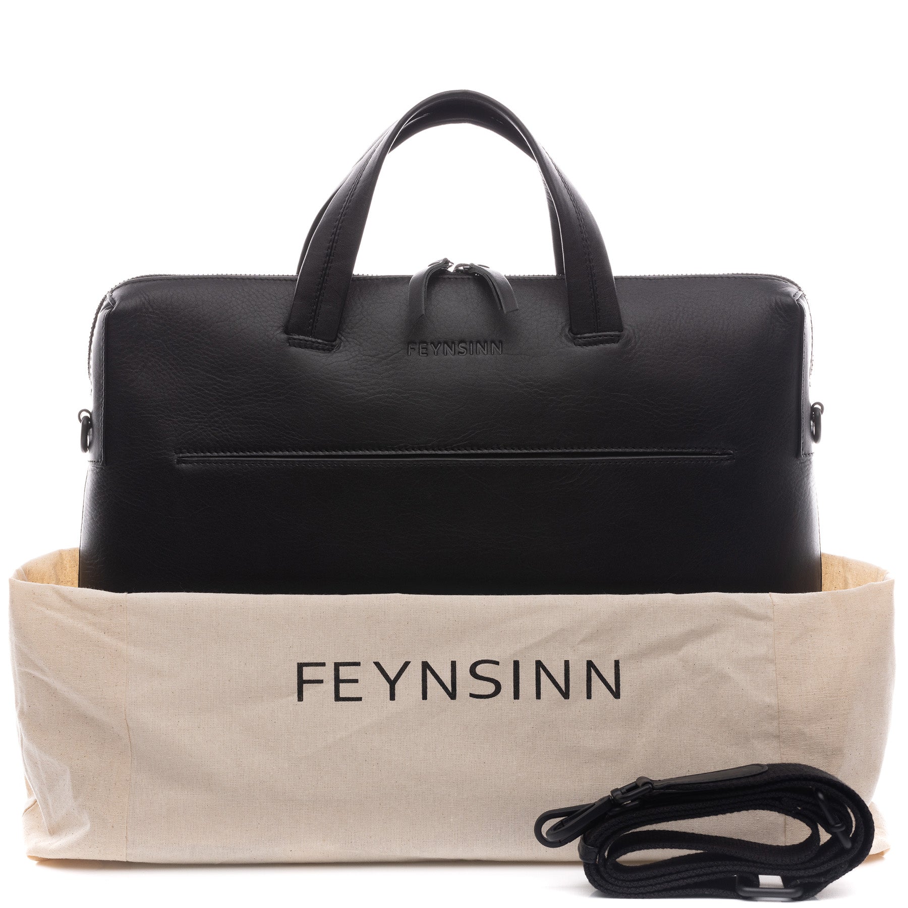 FEYNSINN Laptoptasche Leder ENNO schwarz Businesstasche 44310