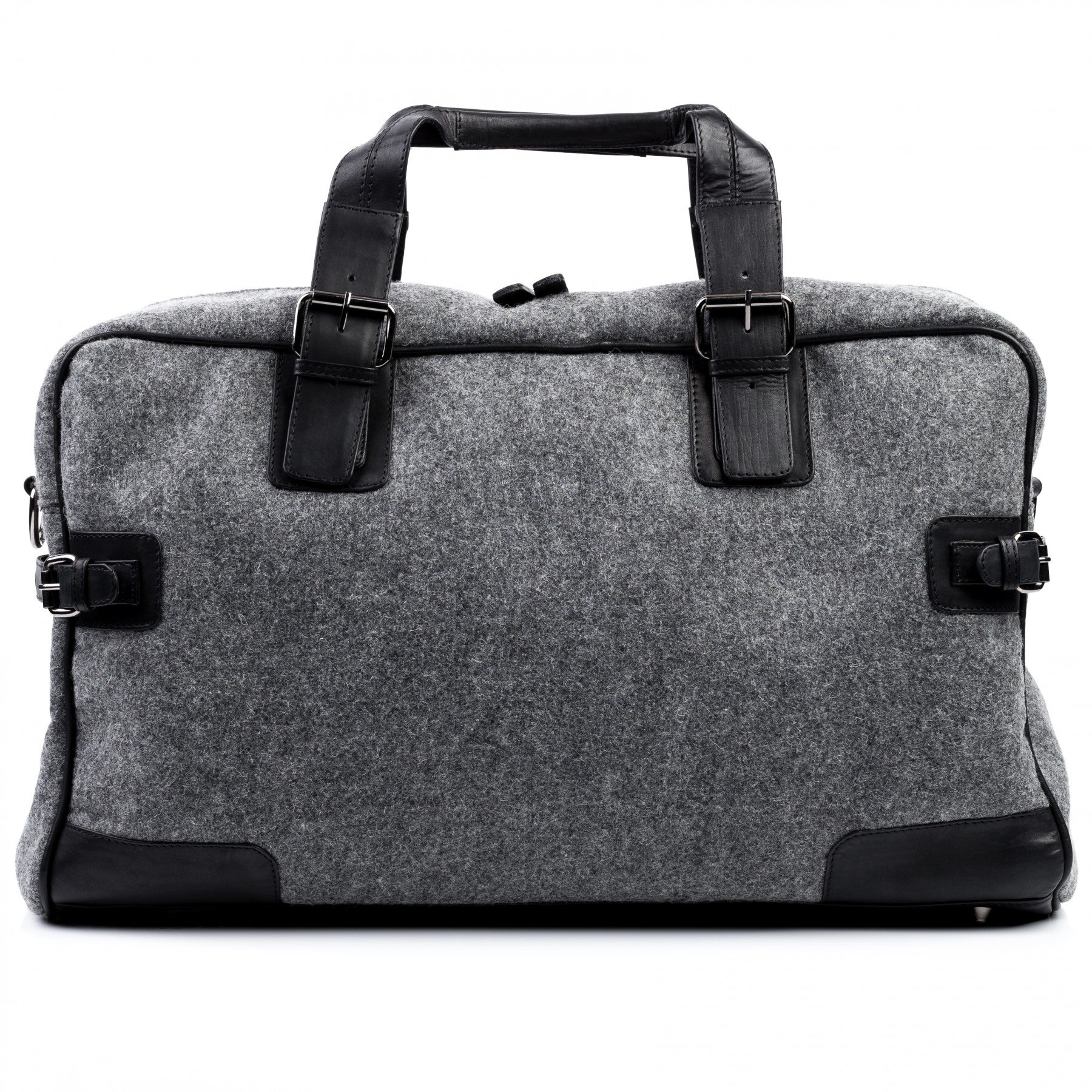 FEYNSINN BERLIN Reisetasche Weekender Leder ROBERTO schwarz-grey 15805