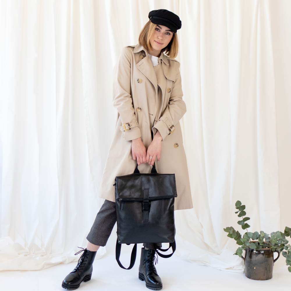 FEYNSINN BERLIN Rucksack Leder MATS schwarz 32686