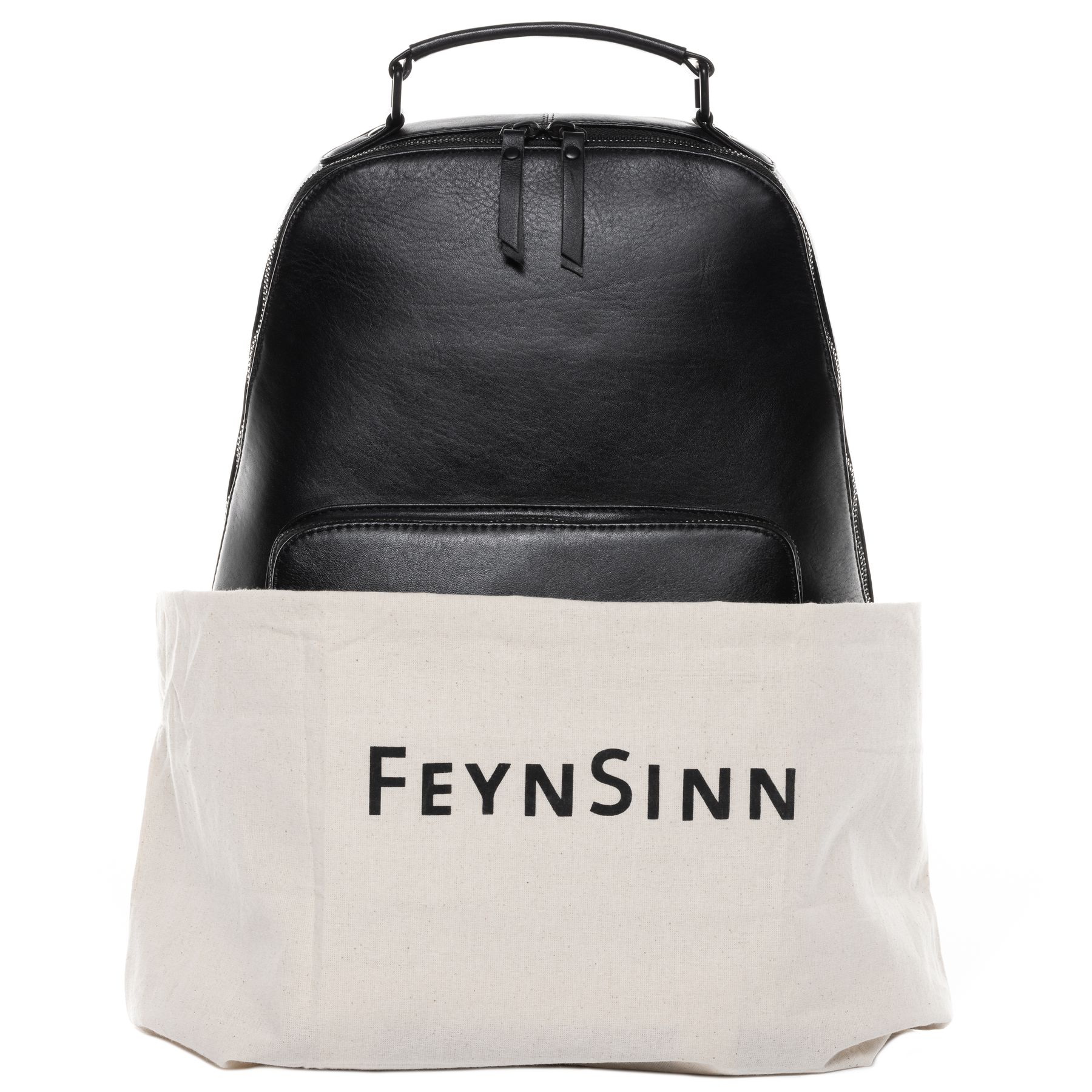 FEYNSINN Rucksack Leder NELLA schwarz 13" Backpack 46611