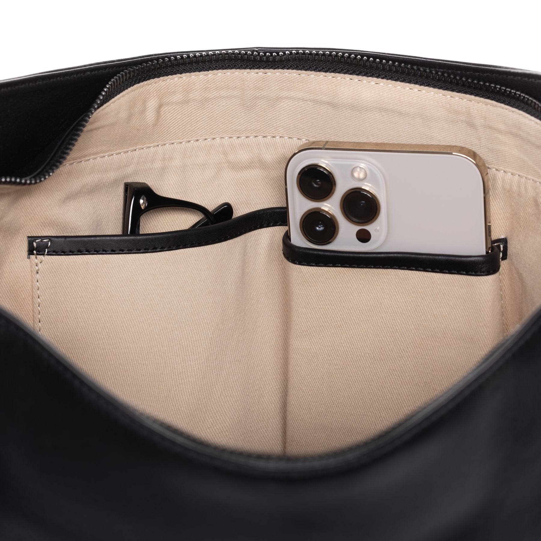 FEYNSINN BERLIN Schultertasche Leder NURI schwarz 36642