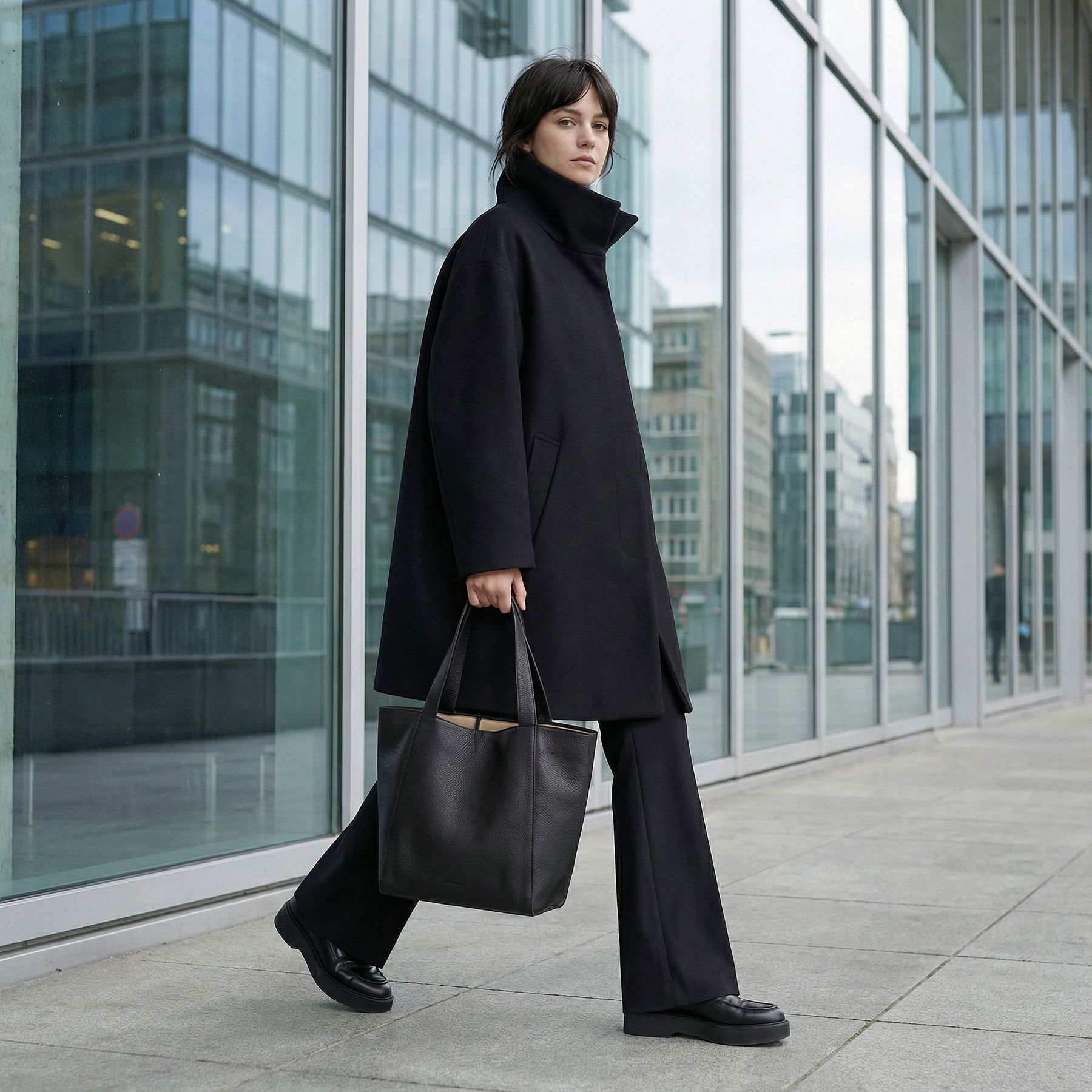 Shopper Leder LINN Henkeltasche