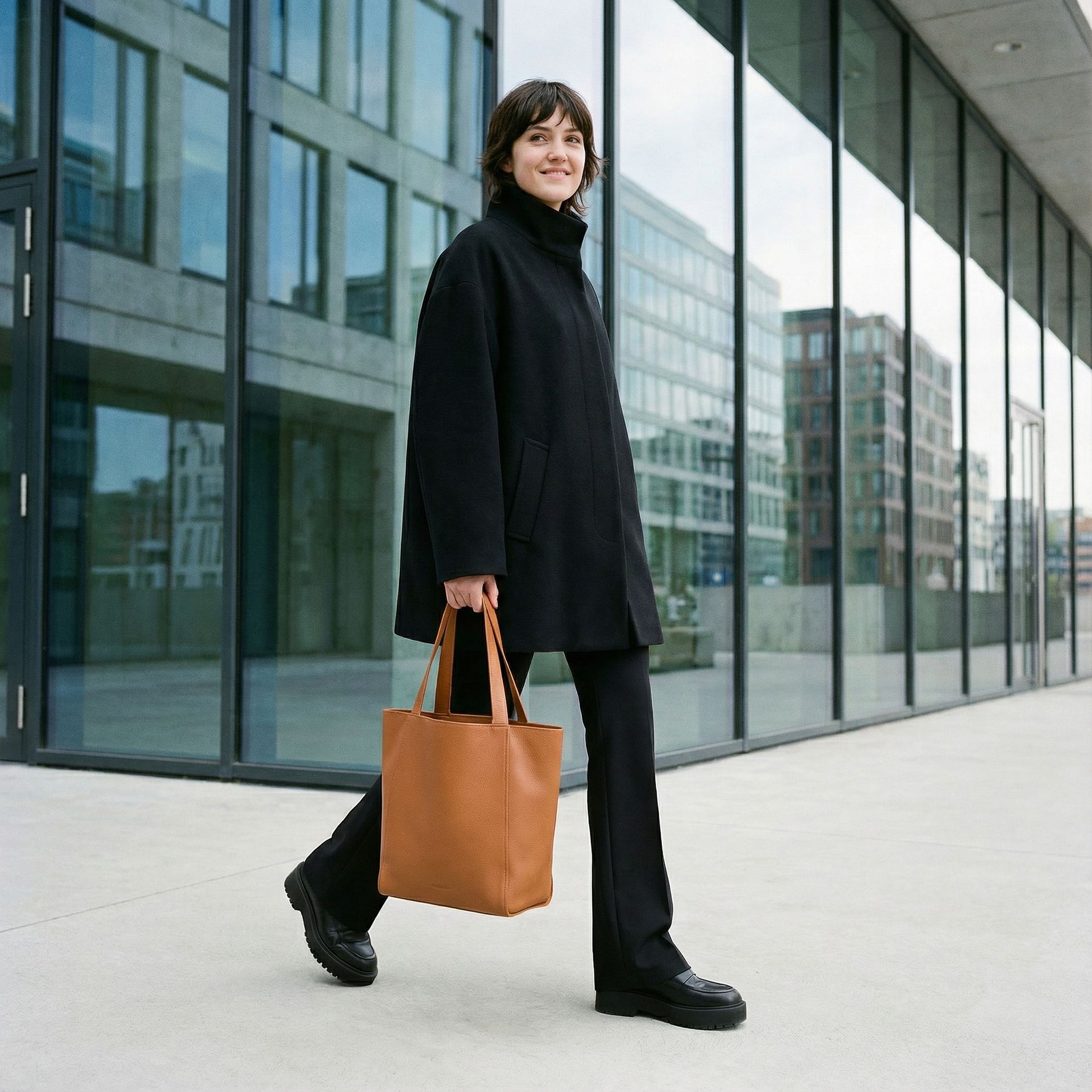 Shopper Leder LINN Henkeltasche