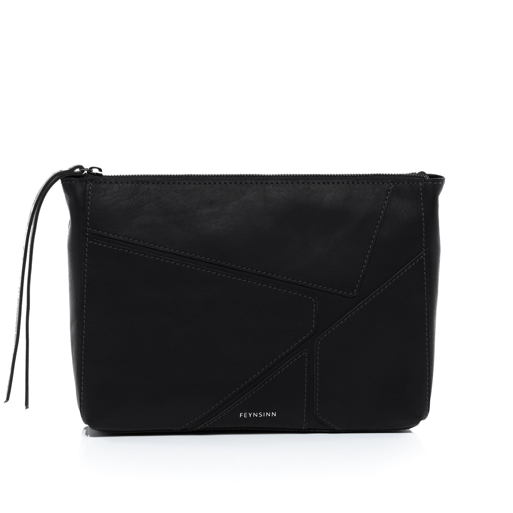 FEYNSINN BERLIN Schultertasche Leder & Clutch Leder JEMMA PUZZLE schwarz 14835