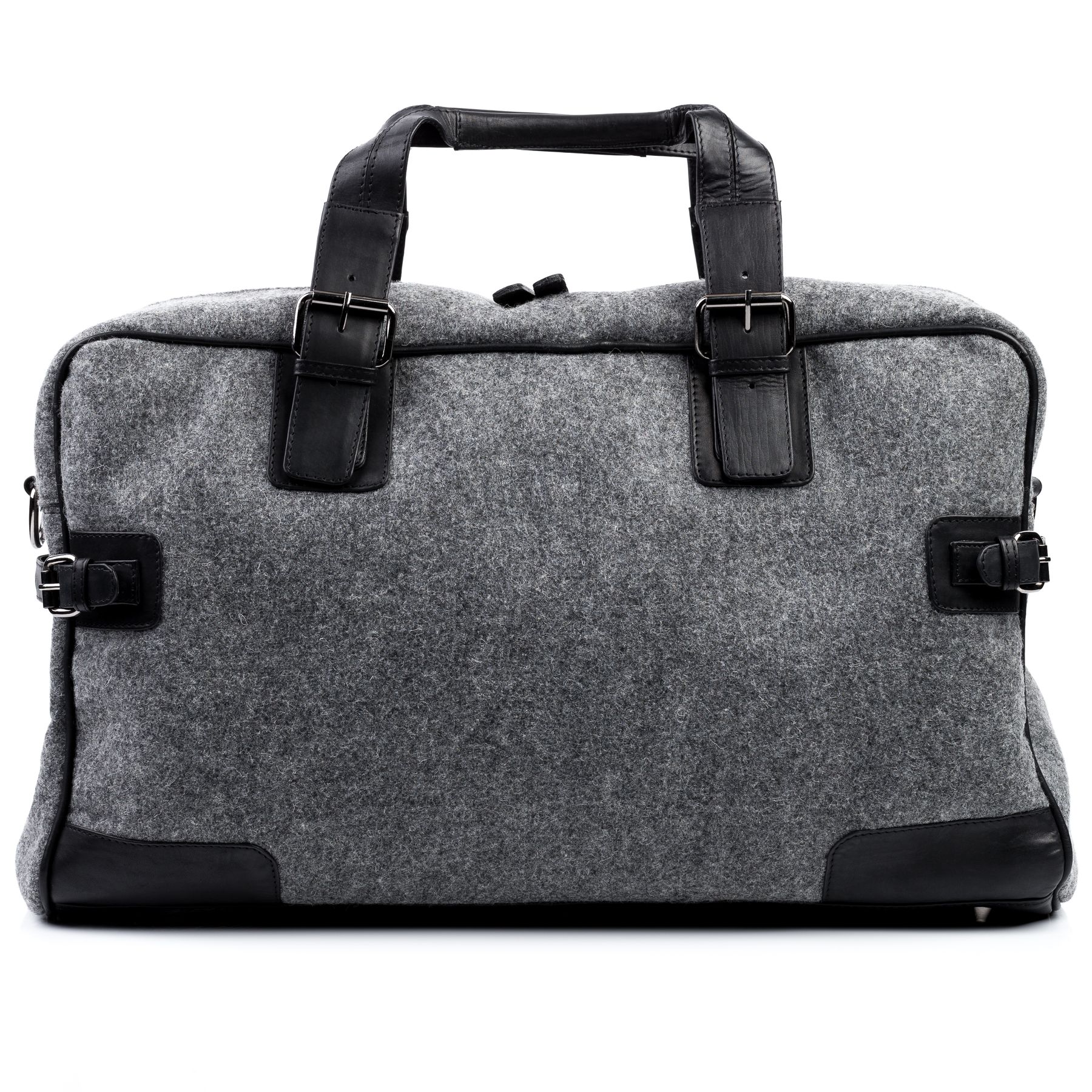 FEYNSINN BERLIN Reisetasche Weekender Leder ROBERTO schwarz-grey 13296
