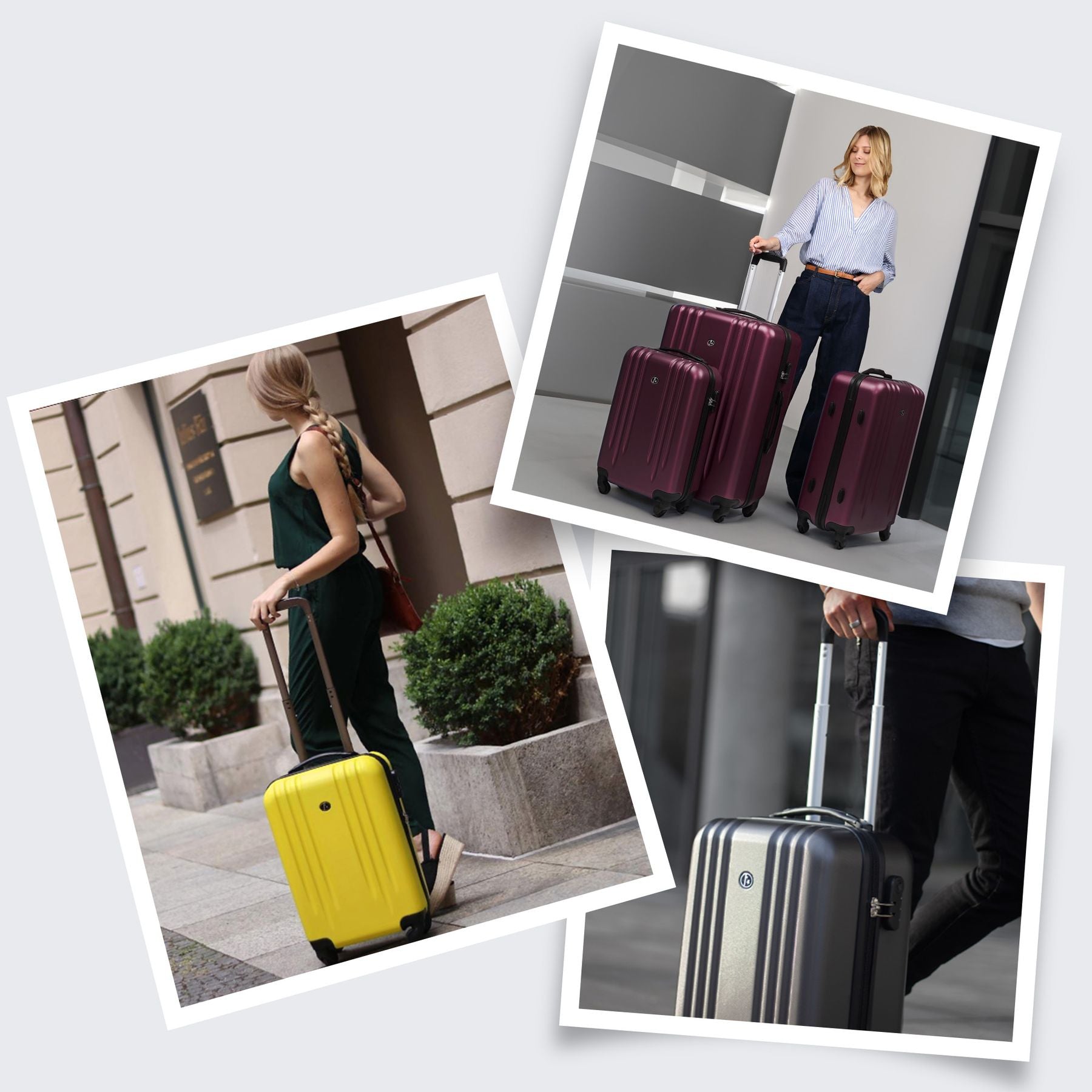 FERGÉ Kofferset 3-teilig Marseille gelb 3er Trolley Set 46948