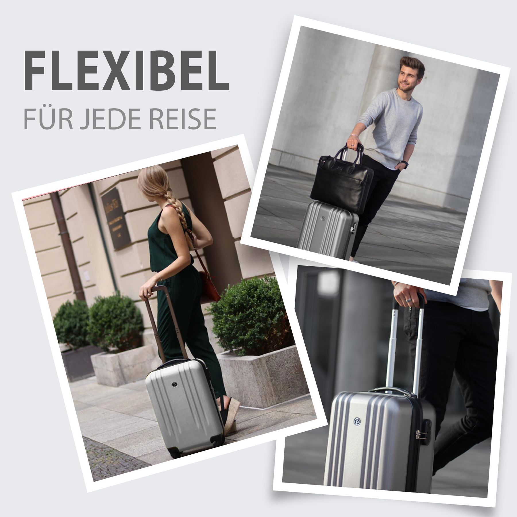 FERGÉ Kofferset 3-teilig Marseille gelb 3er Trolley Set 46920