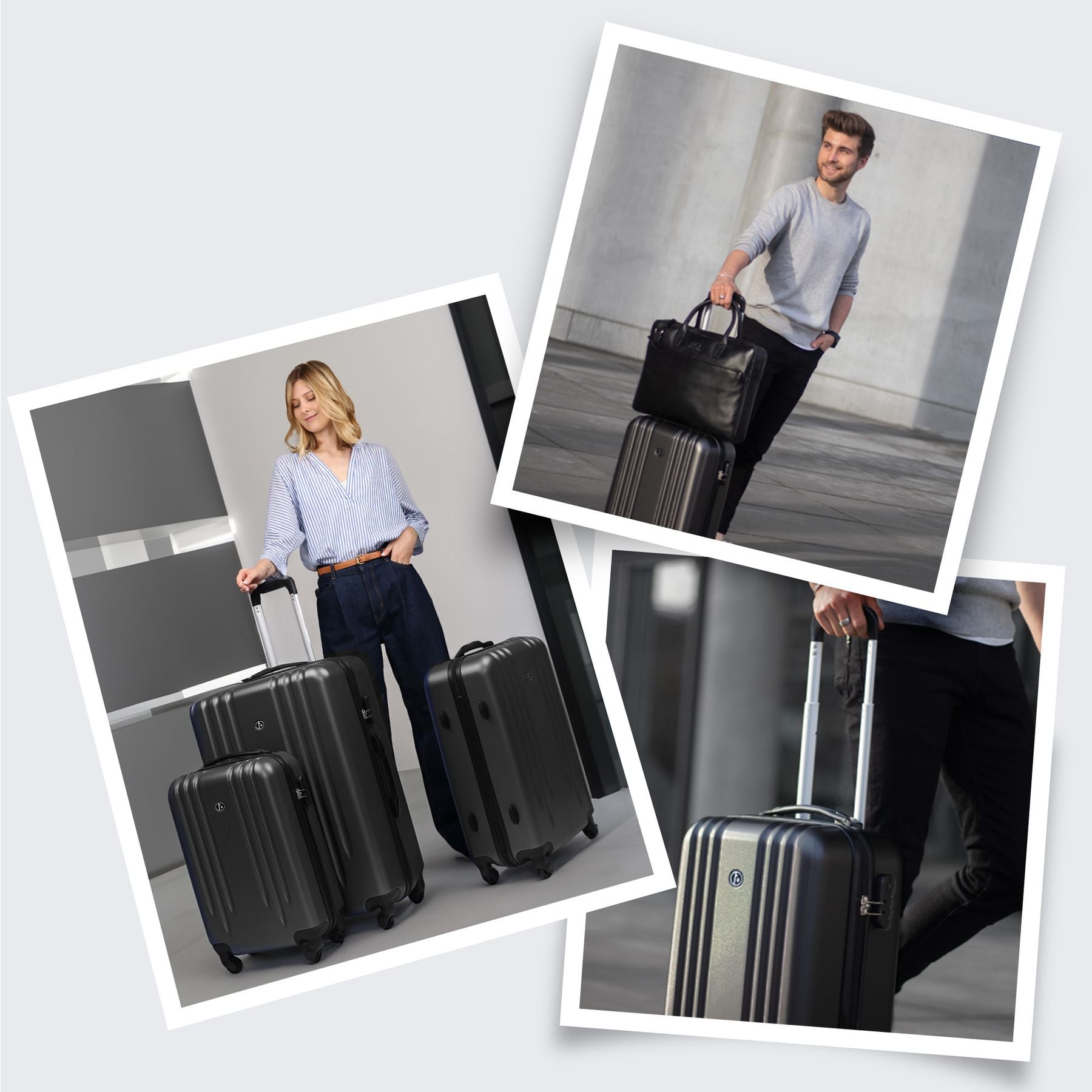 FERGÉ Kofferset 3-teilig Marseille gelb 3er Trolley Set 46857