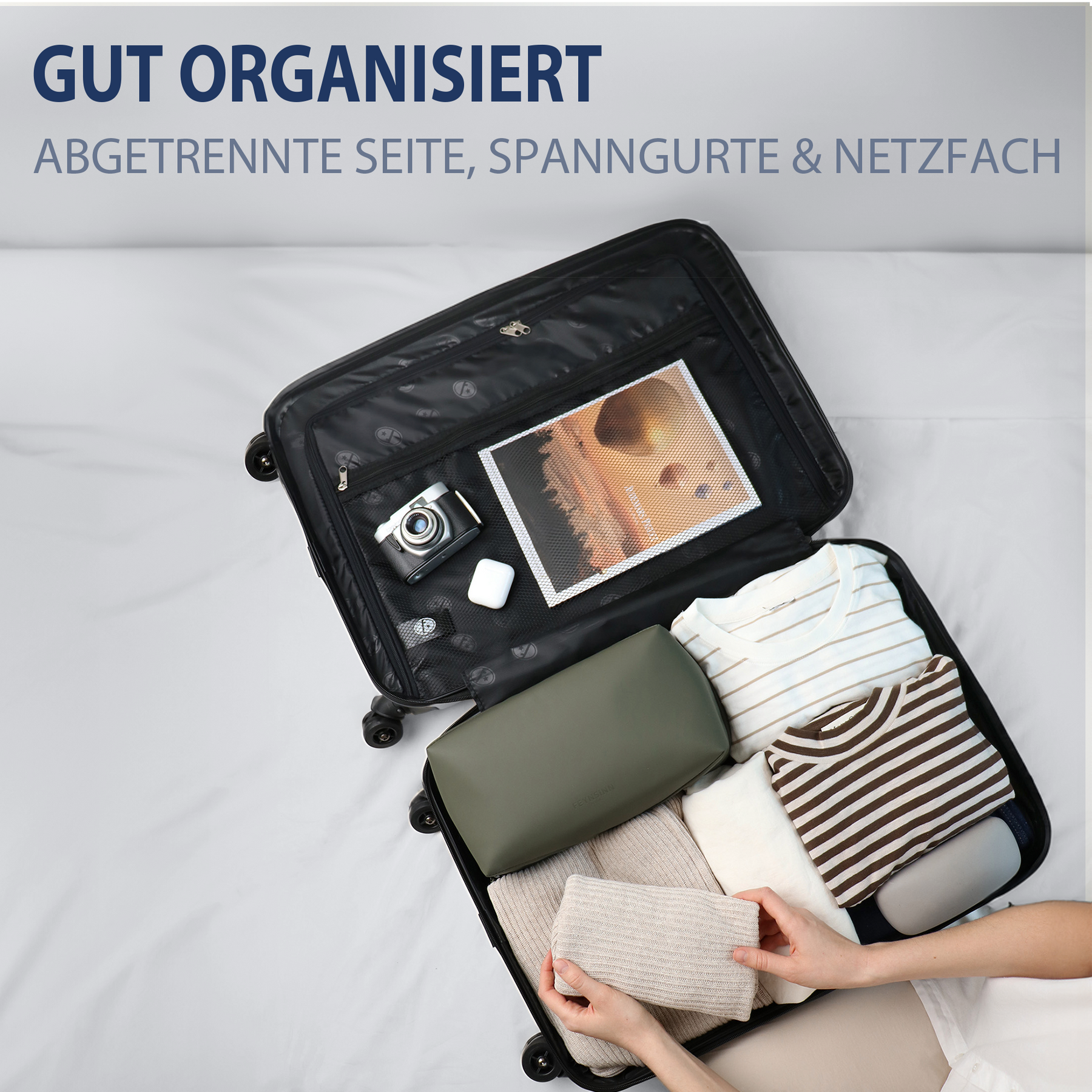 FERGÉ Kofferset 3-teilig Marseille gelb 3er Trolley Set 46912